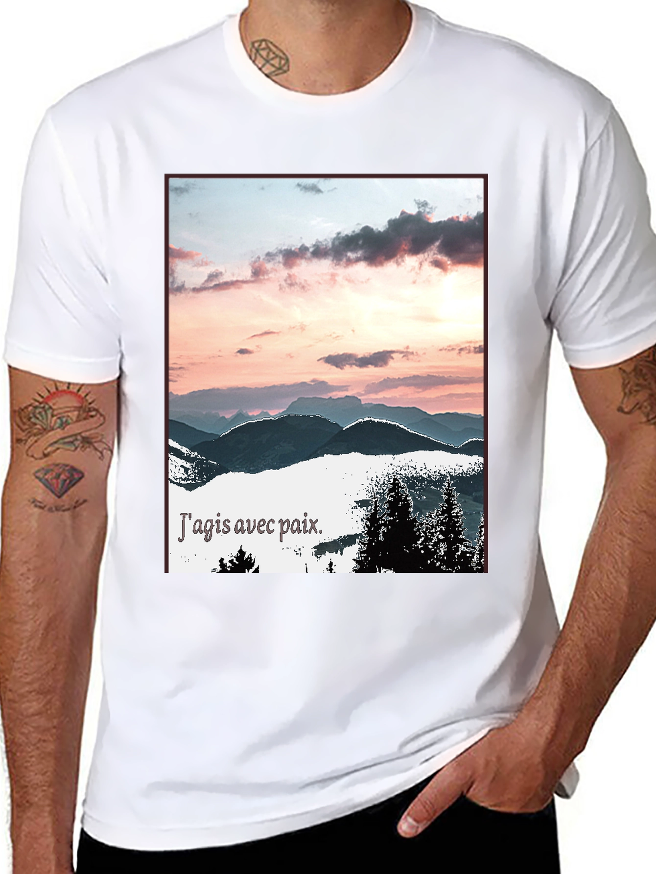 Peaceful Mountain Sunset T-Shirt