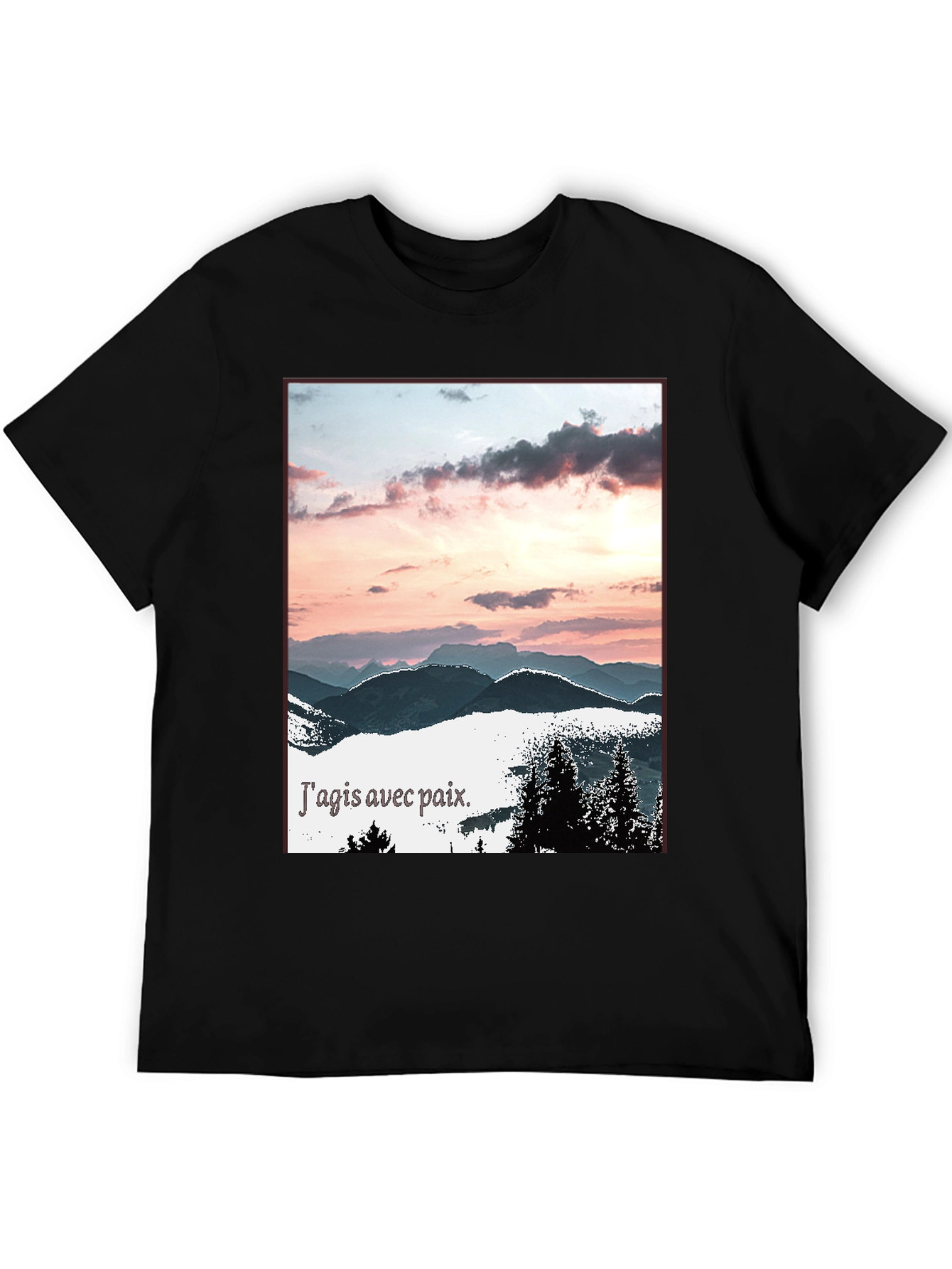 Peaceful Mountain Sunset T-Shirt