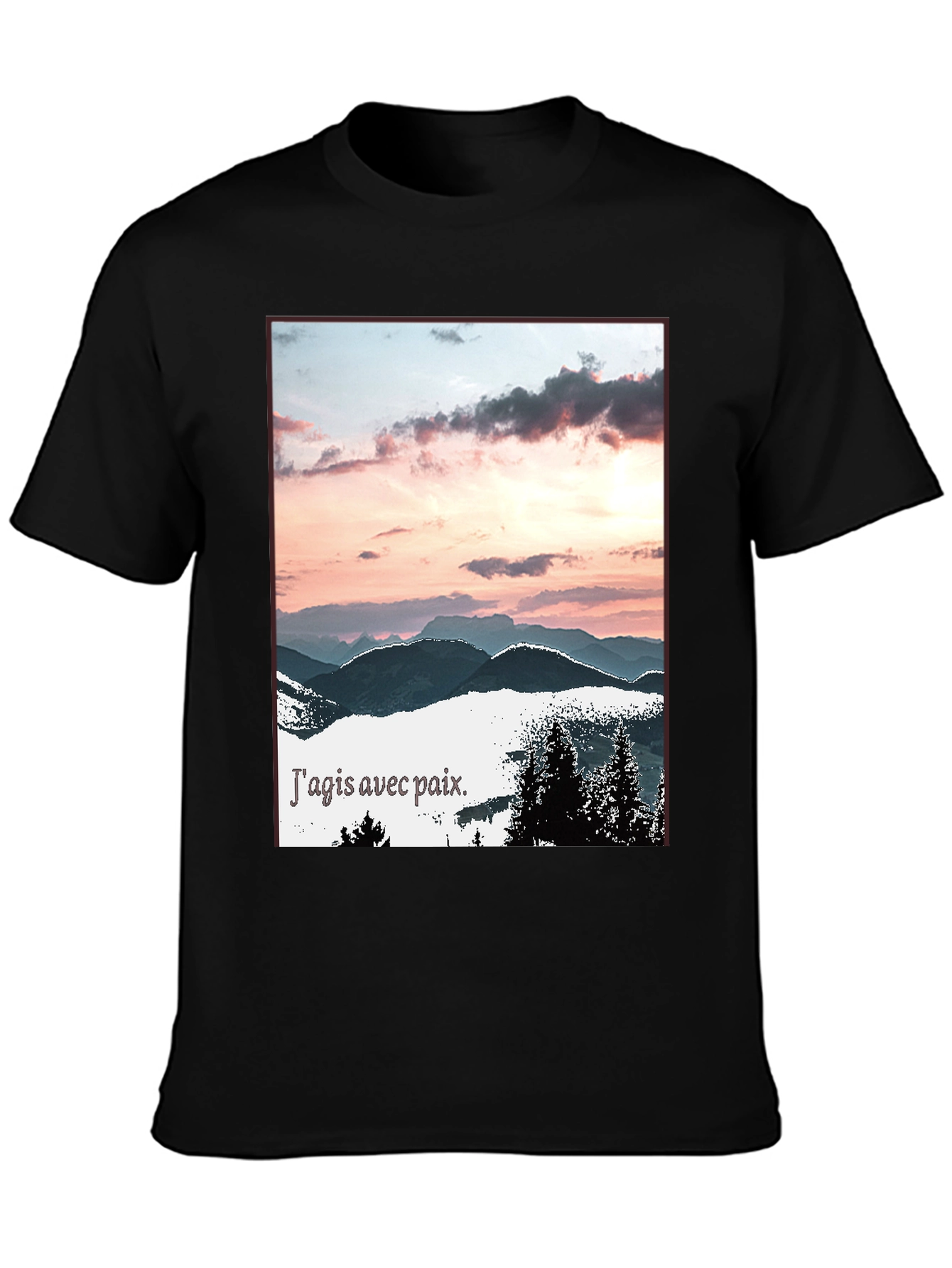 Peaceful Mountain Sunset T-Shirt