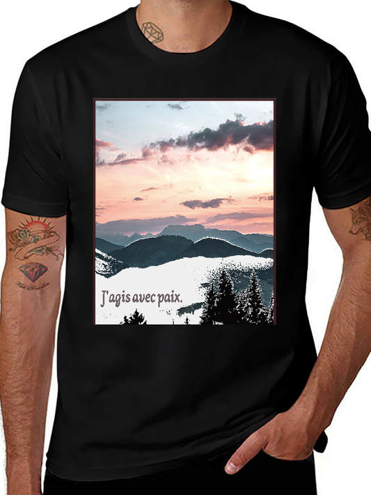 Peaceful Mountain Sunset T-Shirt