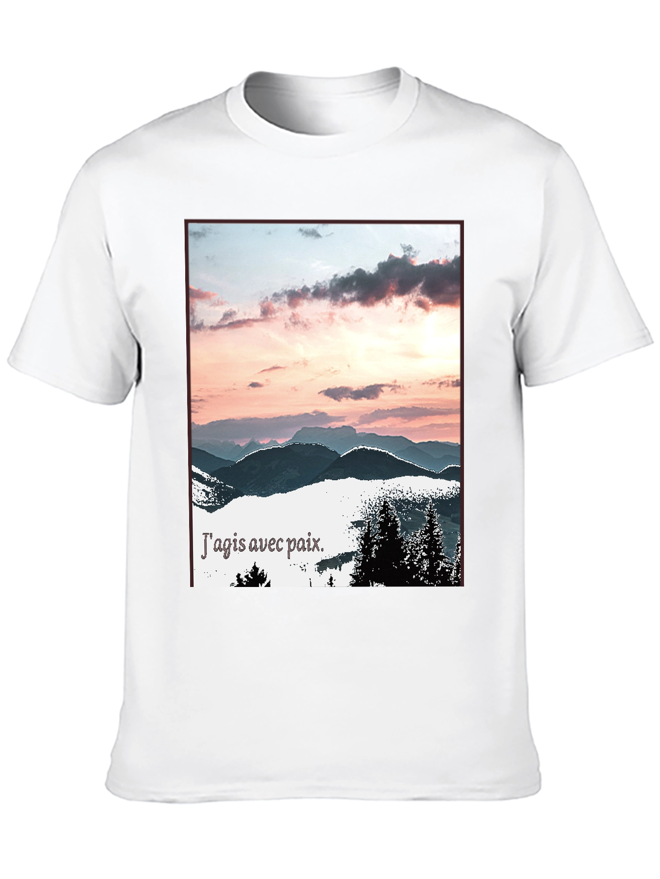 Peaceful Mountain Sunset T-Shirt