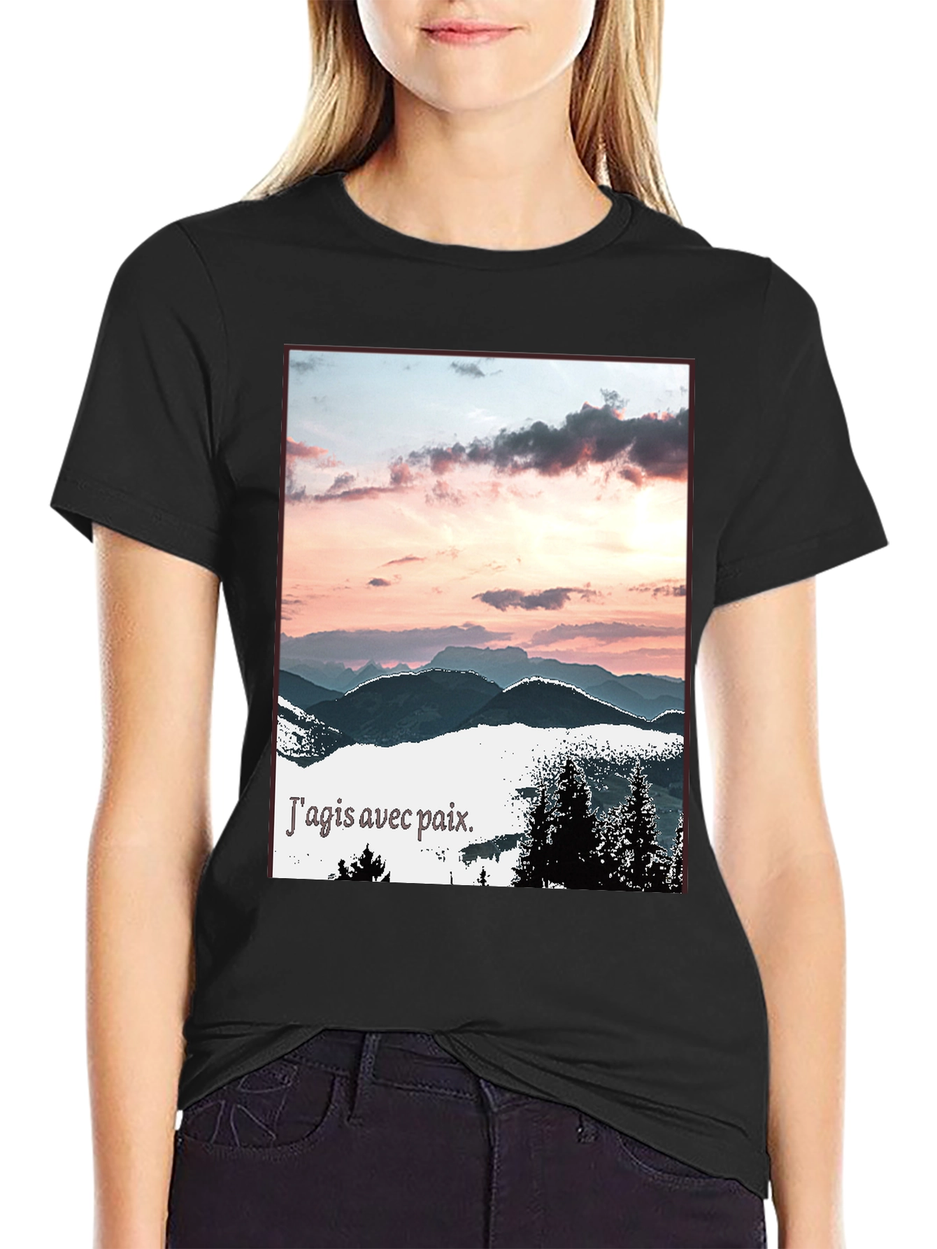 Peaceful Mountain Sunset T-Shirt