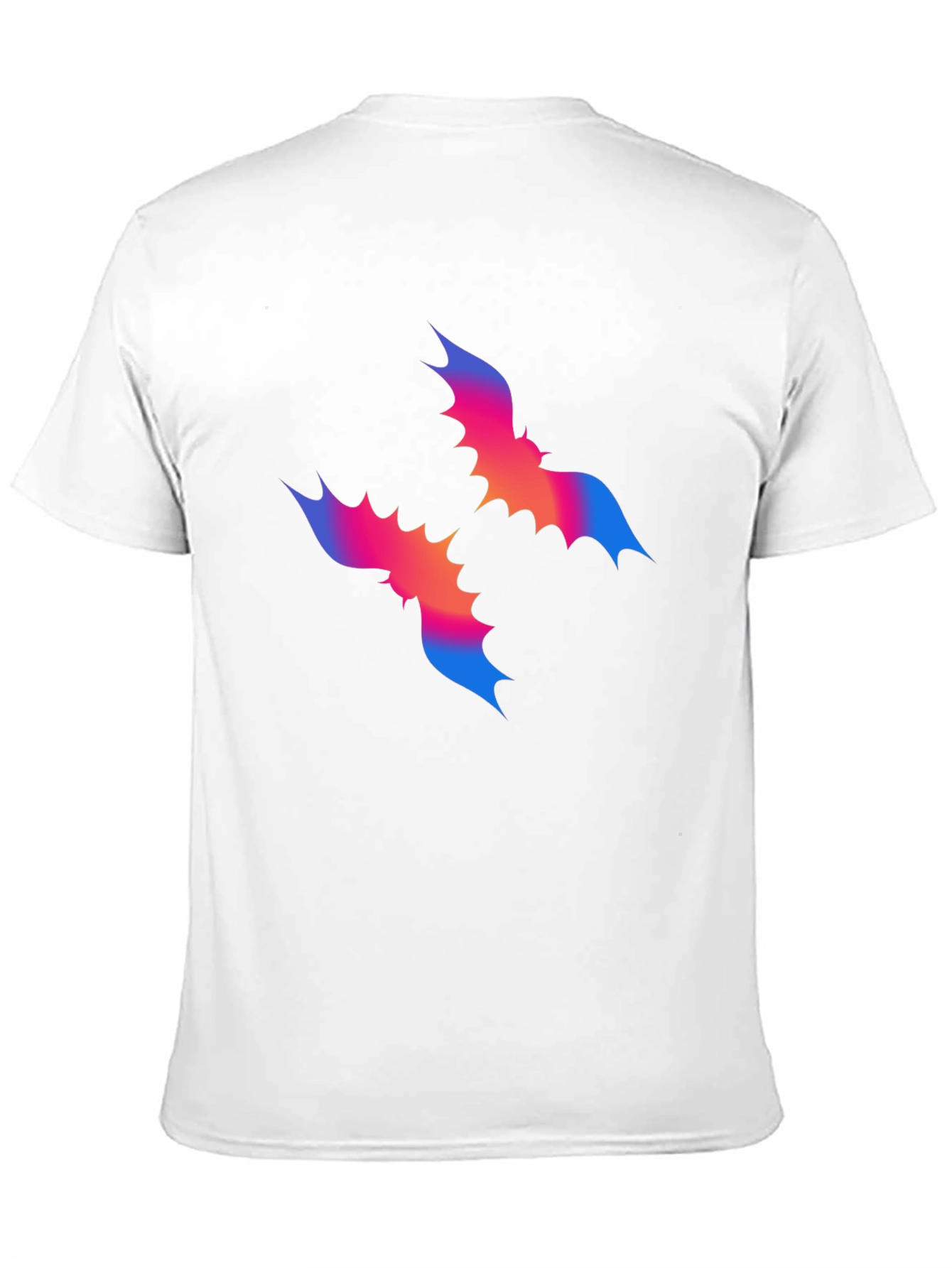Abstract Bat Graphic Tee - Mens Black T-Shirt