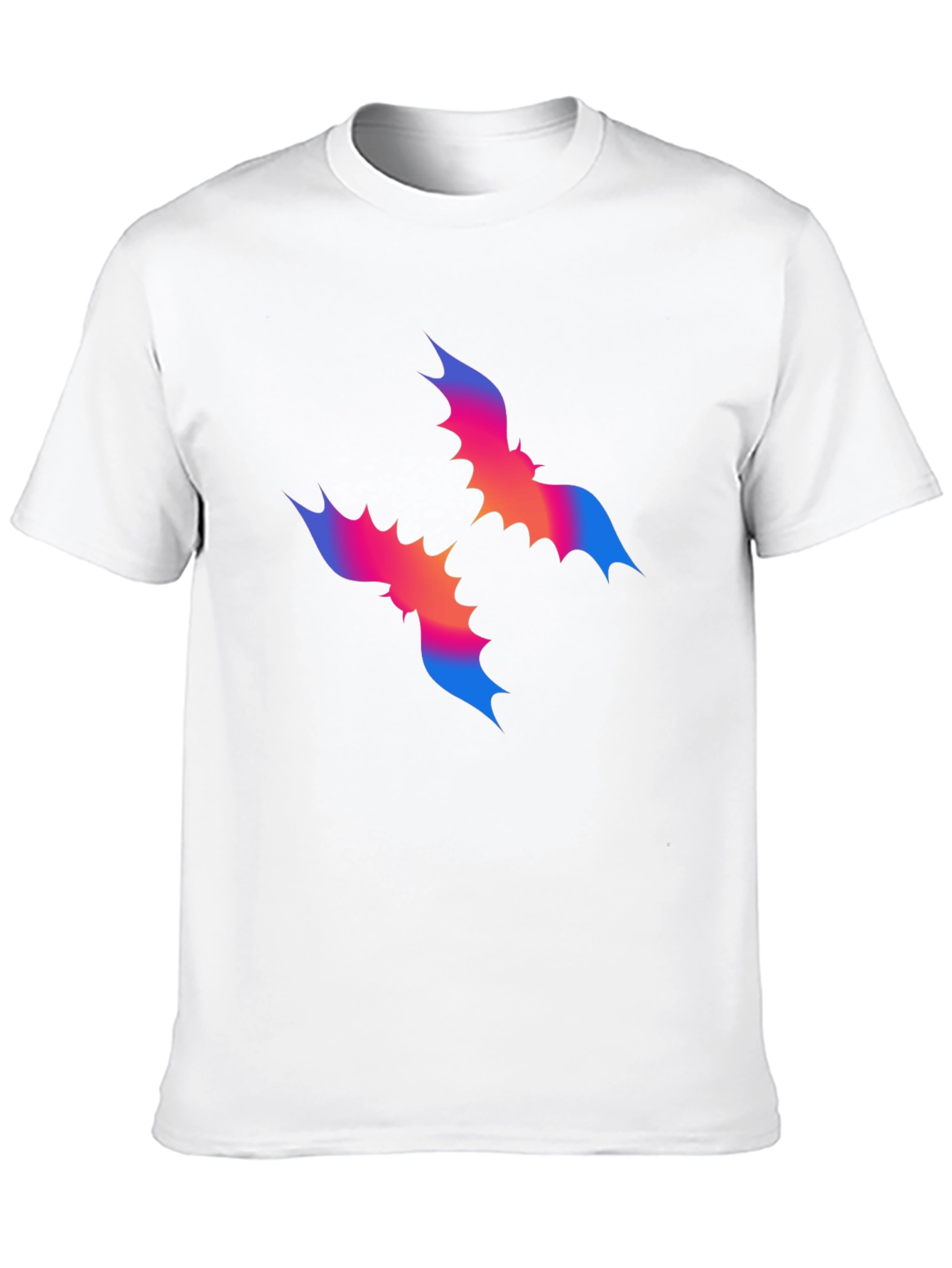 Abstract Bat Graphic Tee - Mens Black T-Shirt