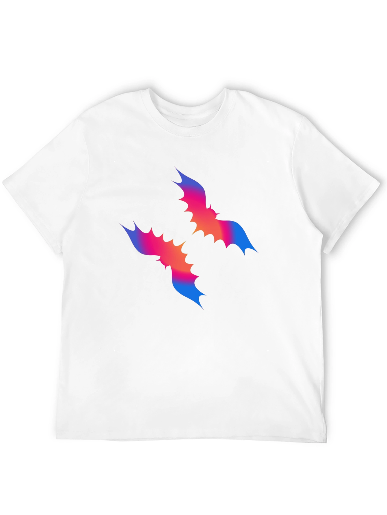 Abstract Bat Graphic Tee - Mens Black T-Shirt
