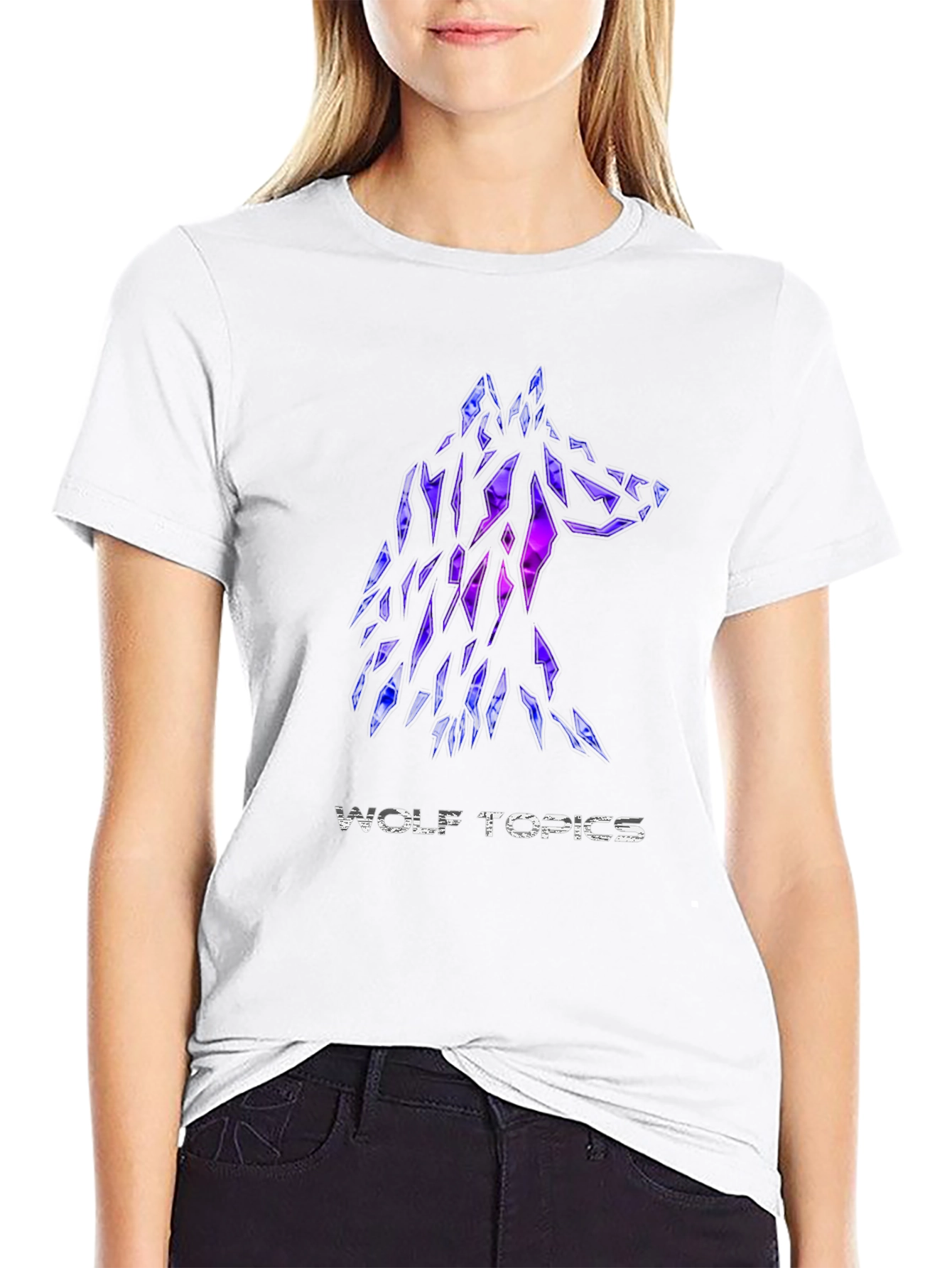 Wolf Topics Graphic Tee - Modern Black T-Shirt