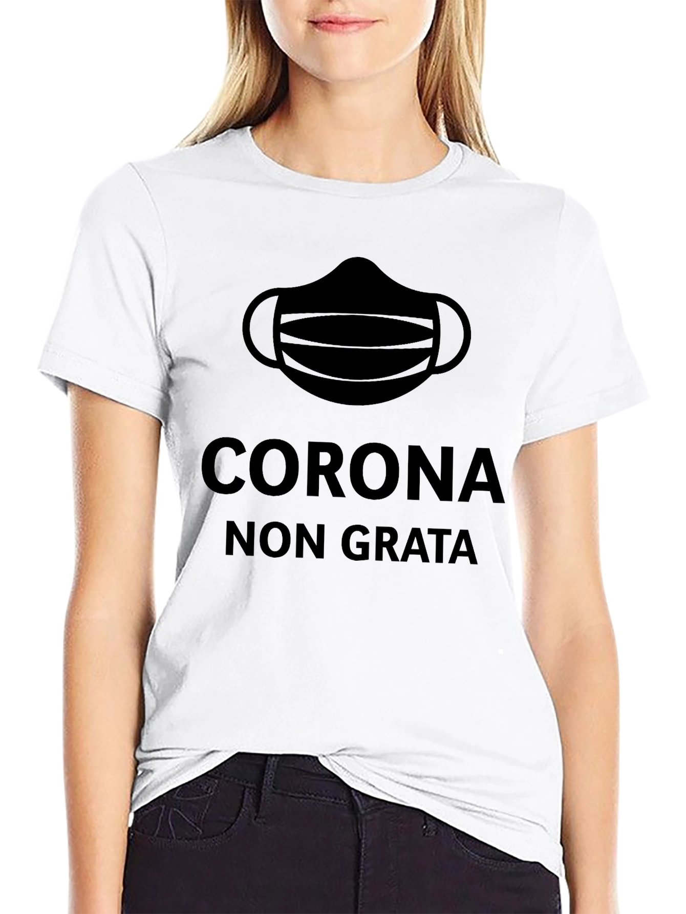 Corona Non Grata Black Graphic T-Shirt