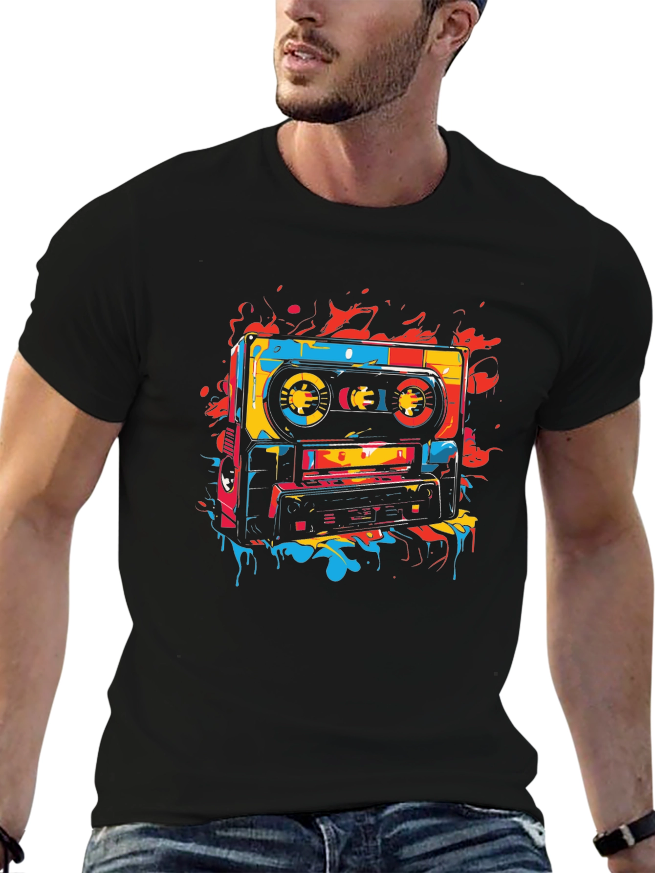 Retro Cassette Tape Graphic T-Shirt