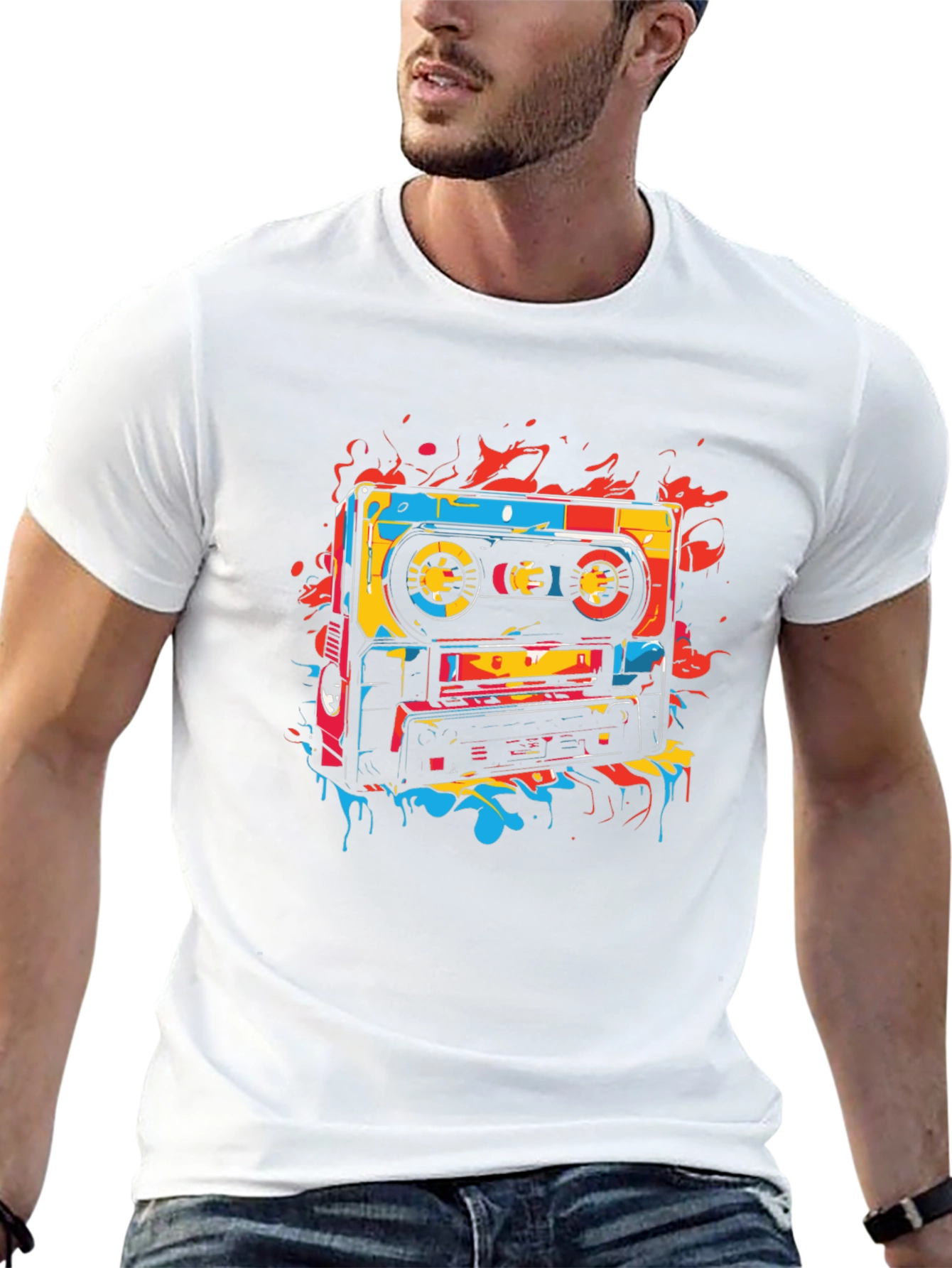 Retro Cassette Tape Graphic T-Shirt