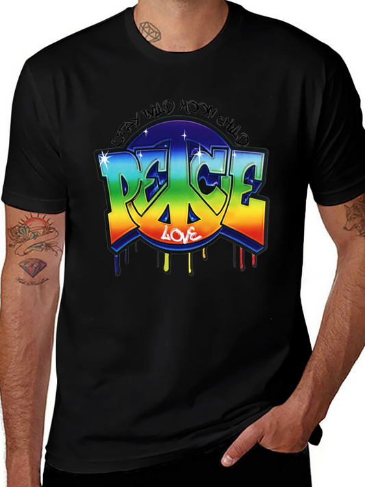 Peace Love Moon Child Graphic T-Shirt