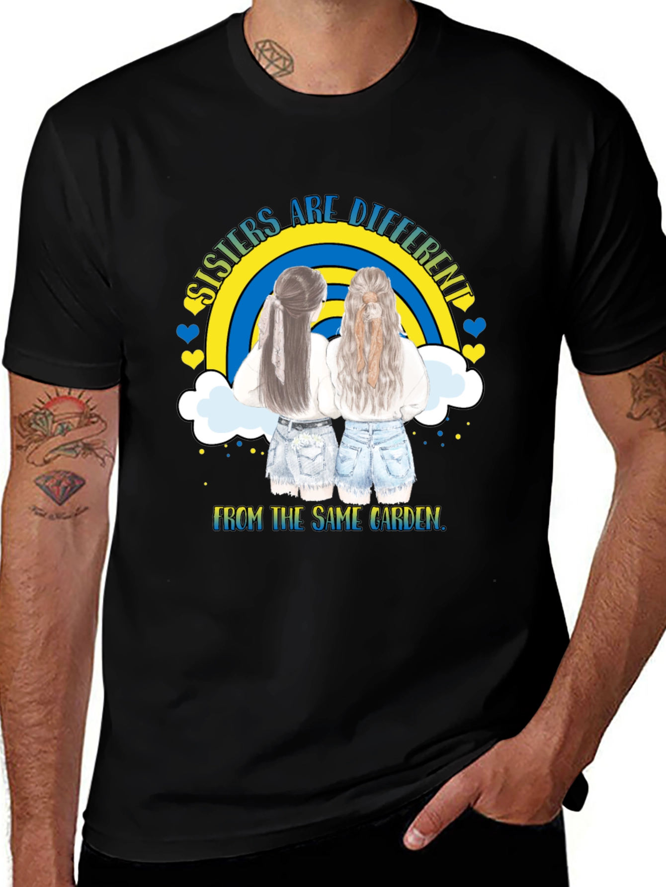 Sisters Are Different Matching Graphic T-Shirt