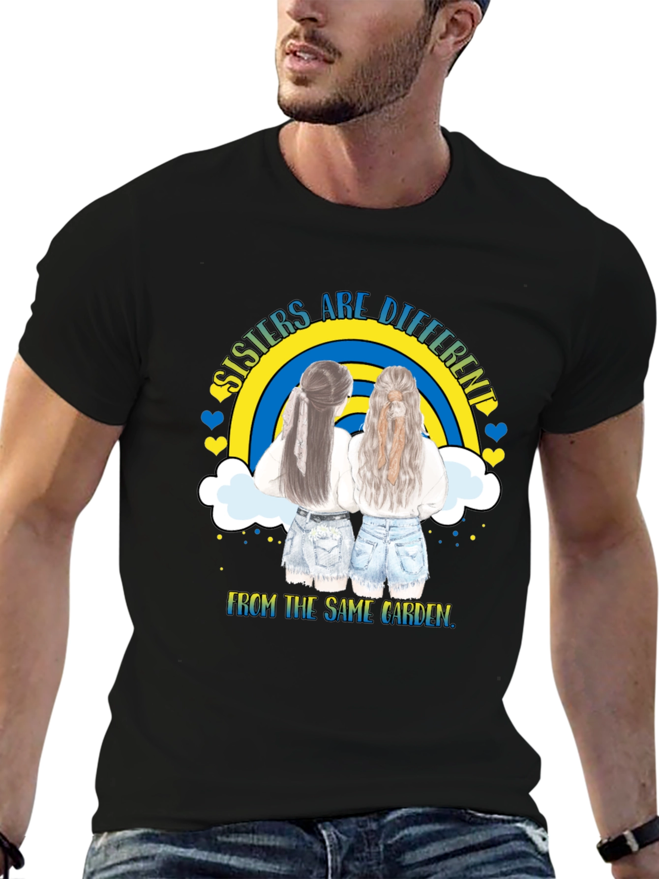 Sisters Are Different Matching Graphic T-Shirt
