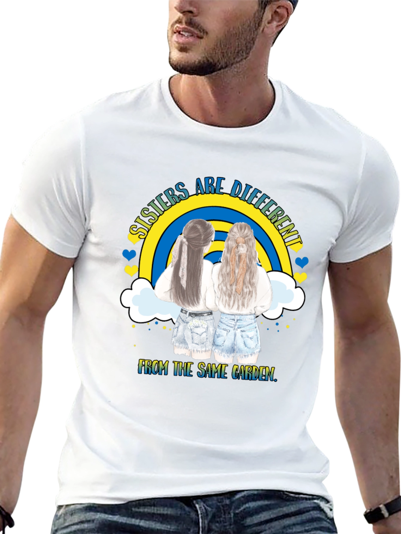 Sisters Are Different Matching Graphic T-Shirt