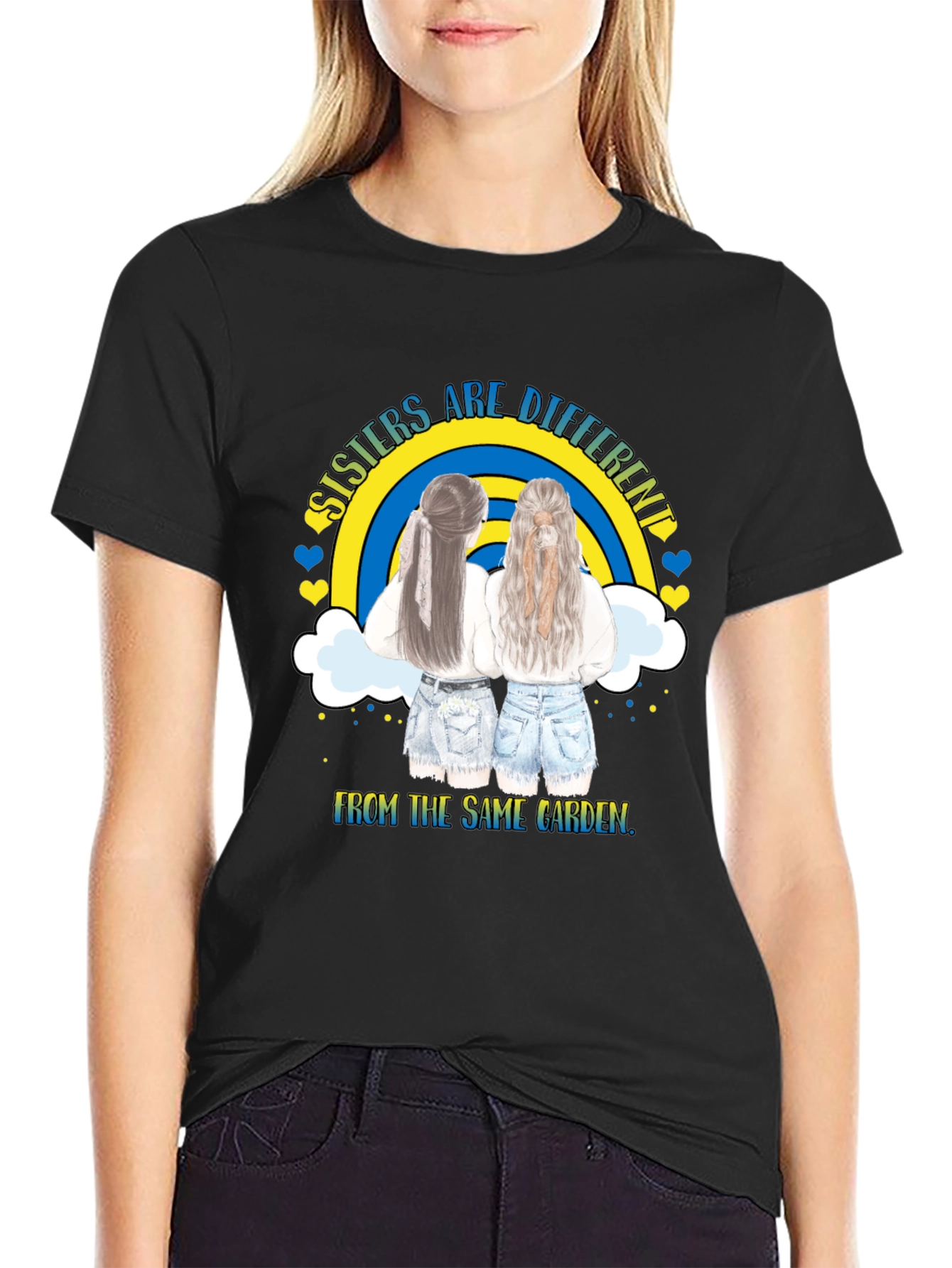 Sisters Are Different Matching Graphic T-Shirt