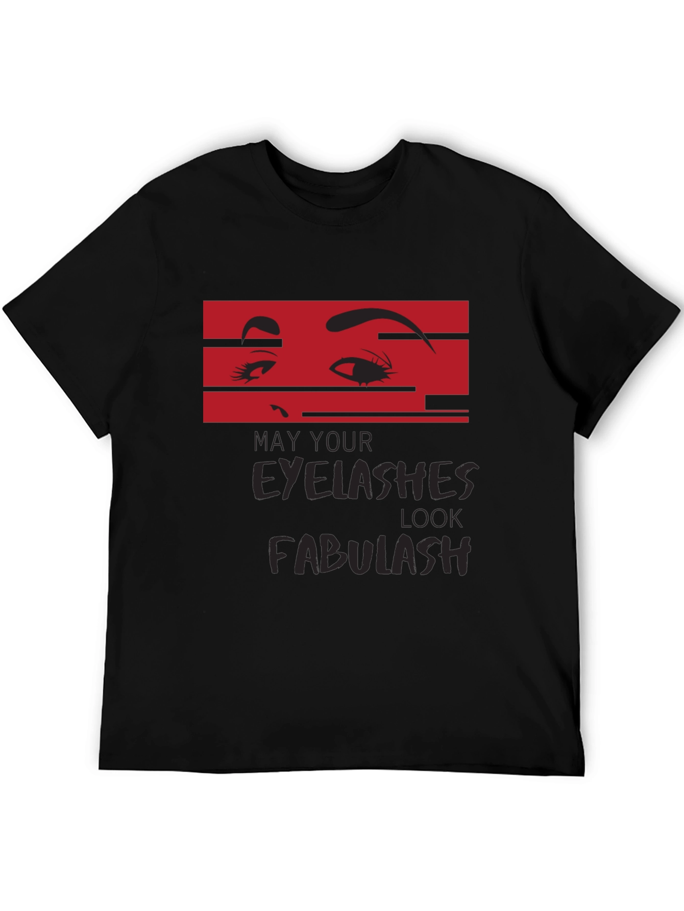Eyelash Fabulash Graphic Tee - Trendy Black T-Shirt