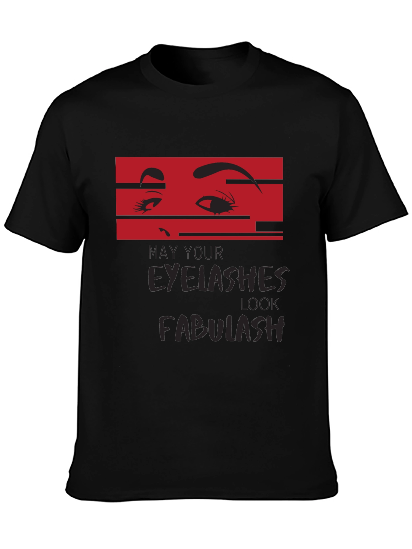 Eyelash Fabulash Graphic Tee - Trendy Black T-Shirt