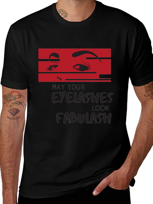 Eyelash Fabulash Graphic Tee - Trendy Black T-Shirt