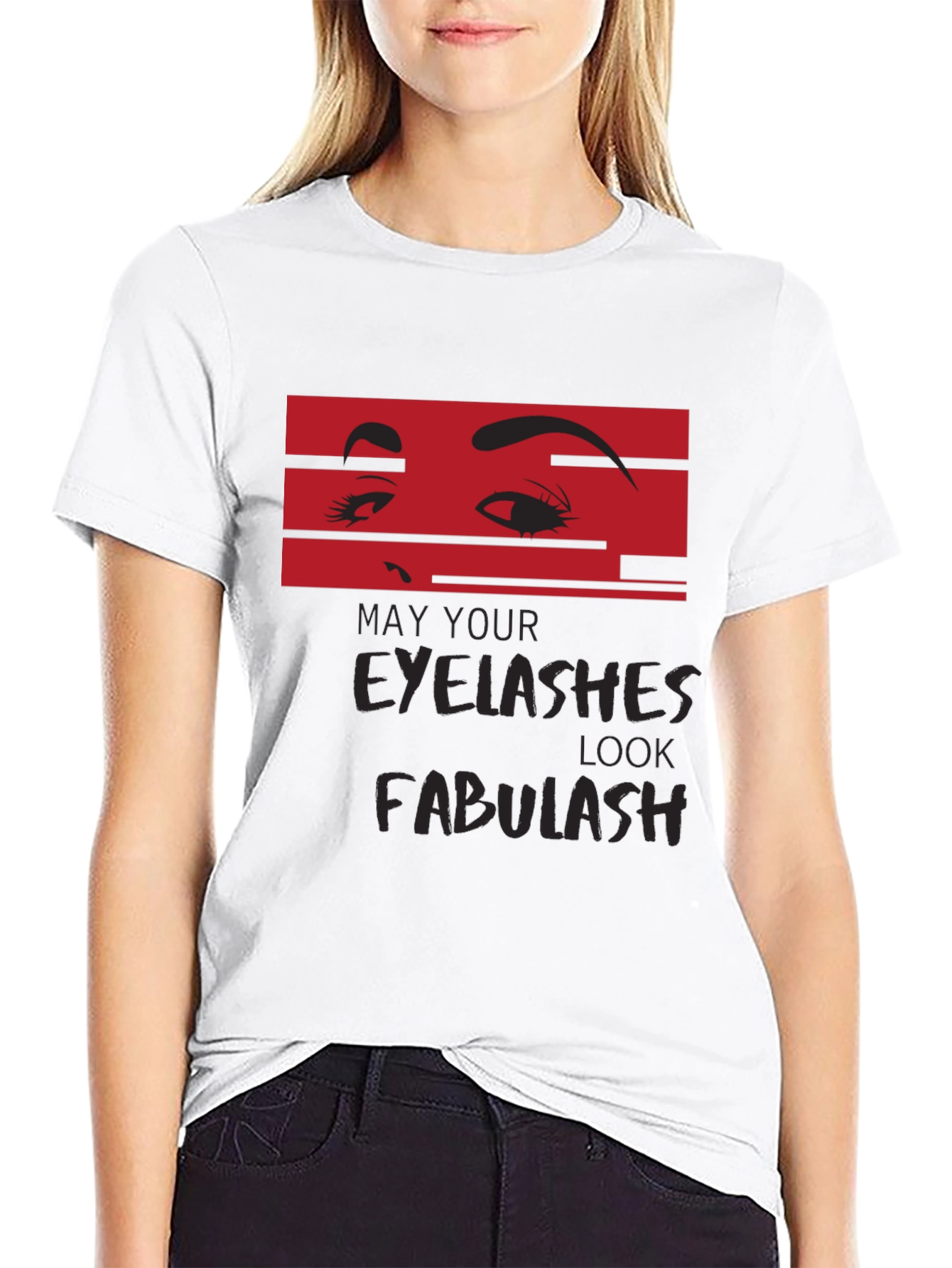 Eyelash Fabulash Graphic Tee - Trendy Black T-Shirt