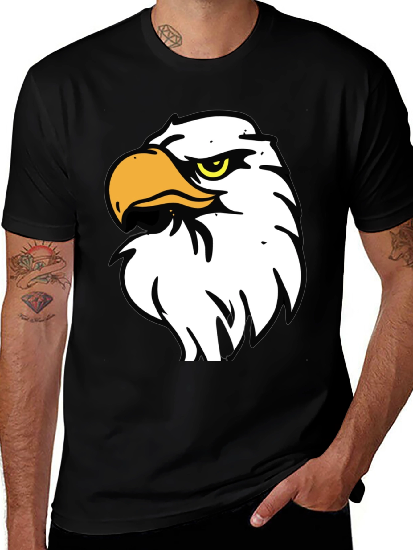 Bold Eagle Graphic Black T-Shirt