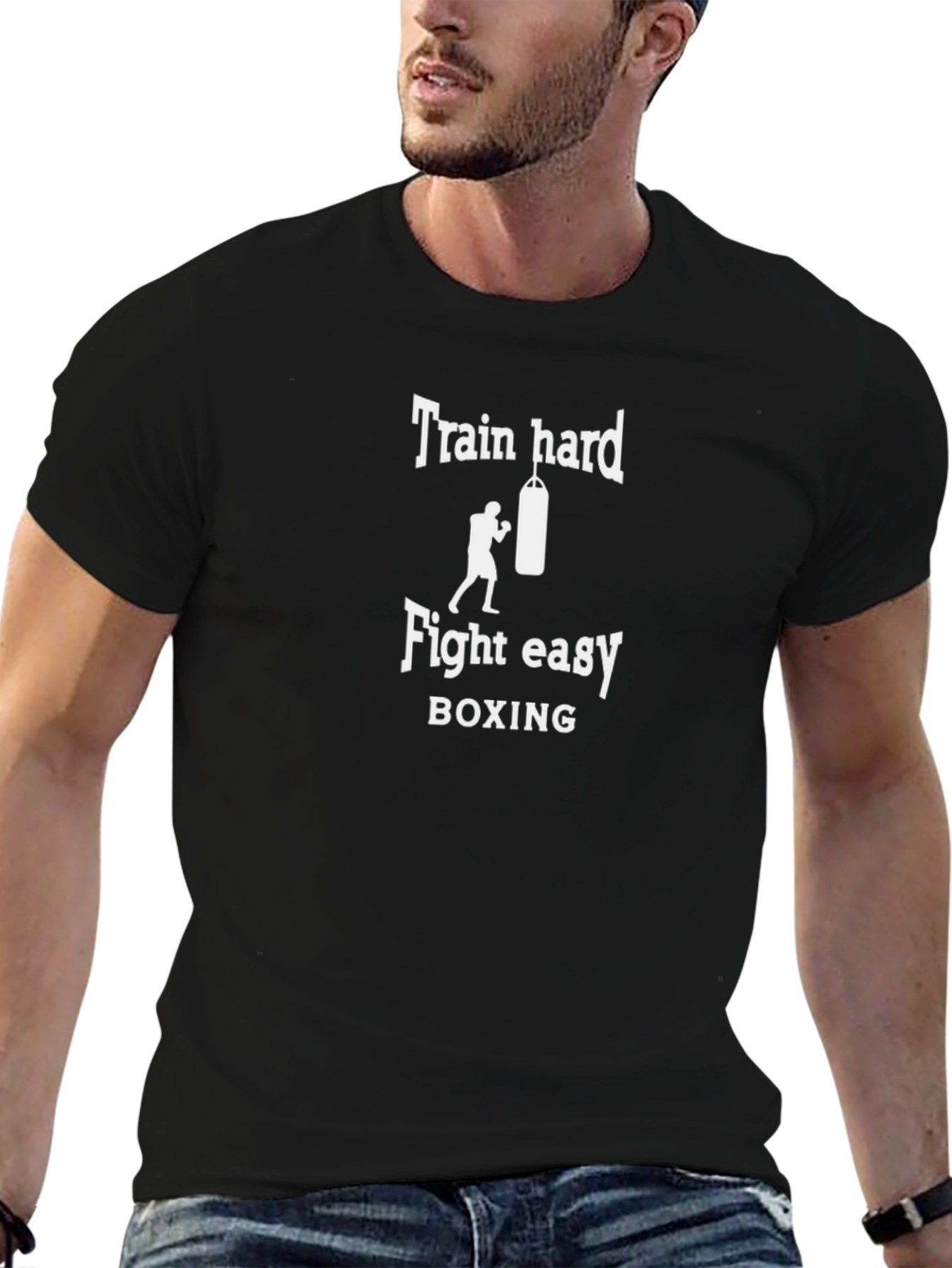 Train Hard Fight Easy Boxing T-Shirt