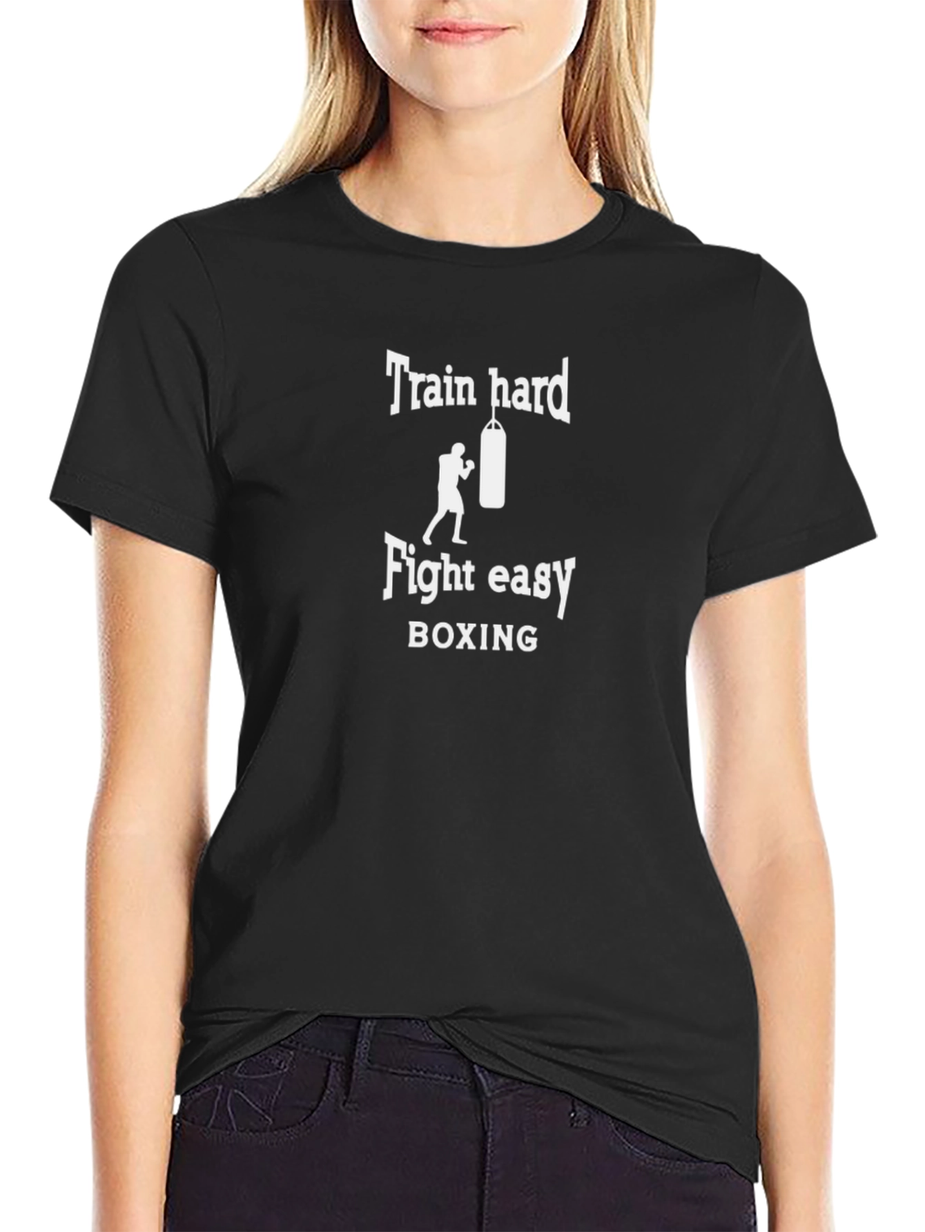 Train Hard Fight Easy Boxing T-Shirt