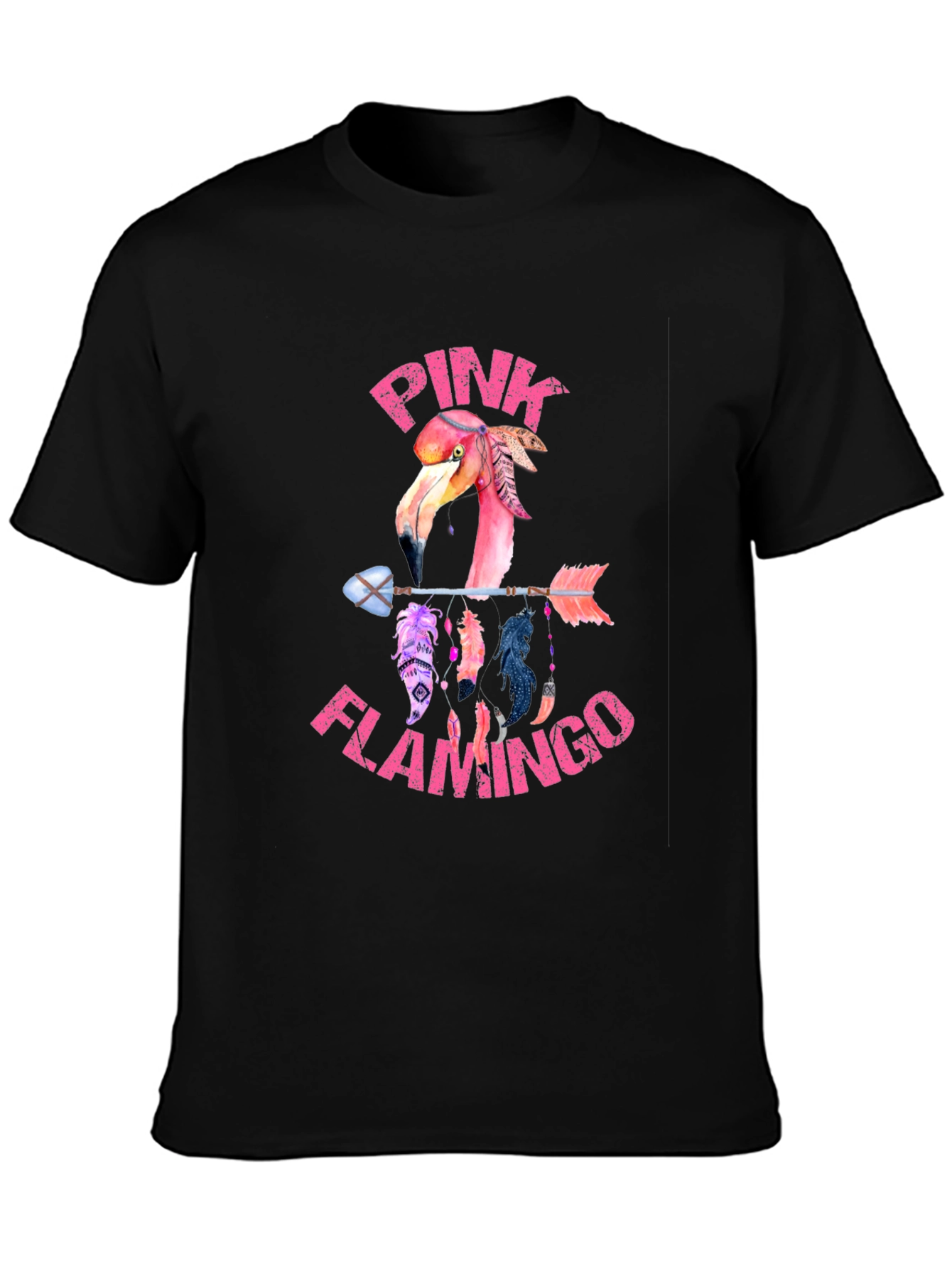 Pink Flamingo Arrow T-Shirt - Unique Graphic Tee