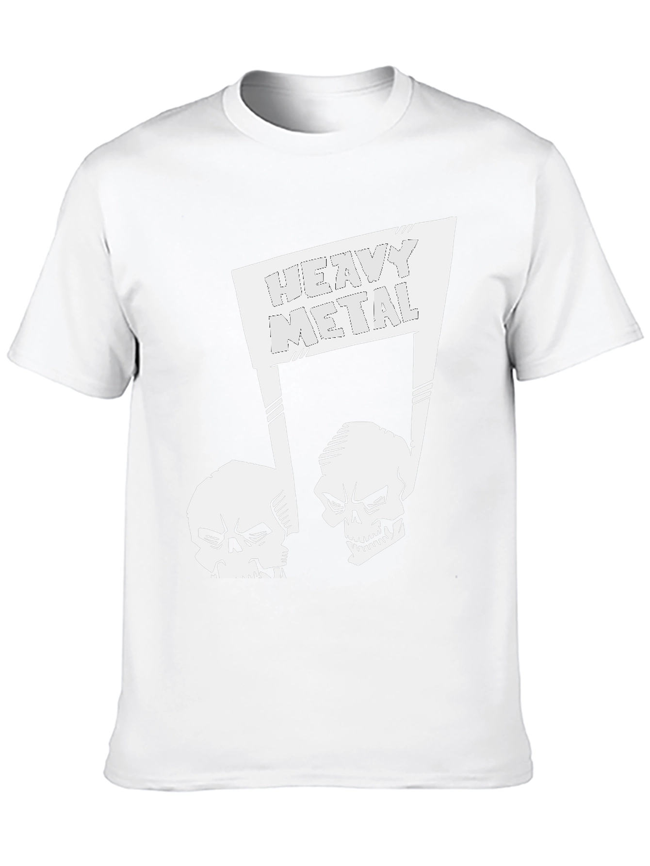 Heavy Metal Skulls Black Graphic T-Shirt
