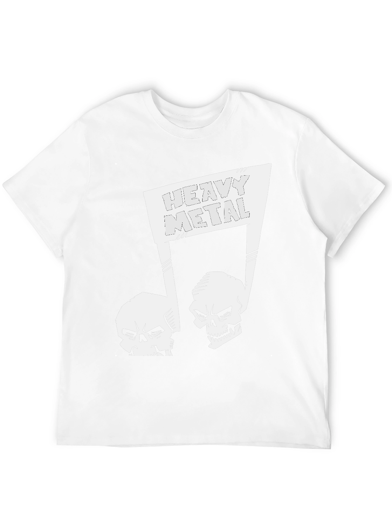 Heavy Metal Skulls Black Graphic T-Shirt
