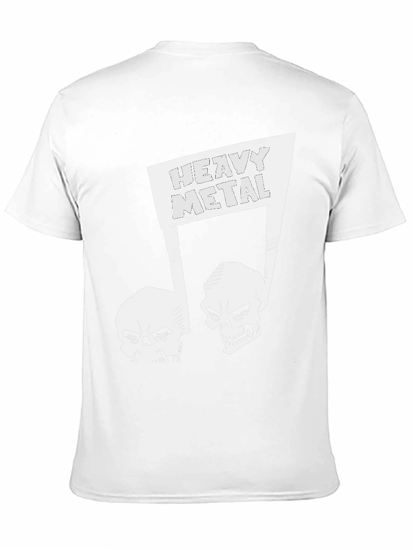 Heavy Metal Skulls Black Graphic T-Shirt