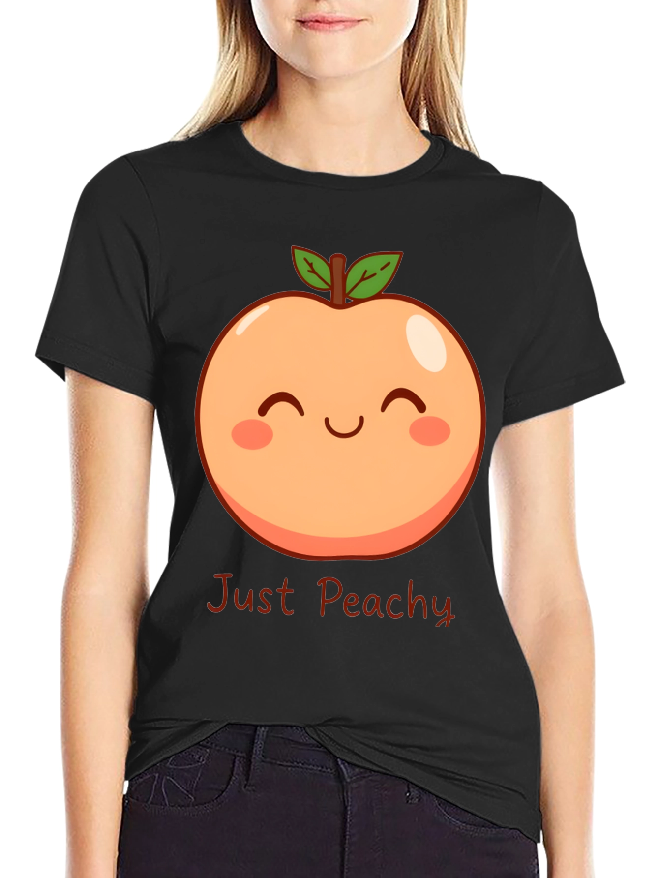Just Peachy Cute Graphic T-Shirt