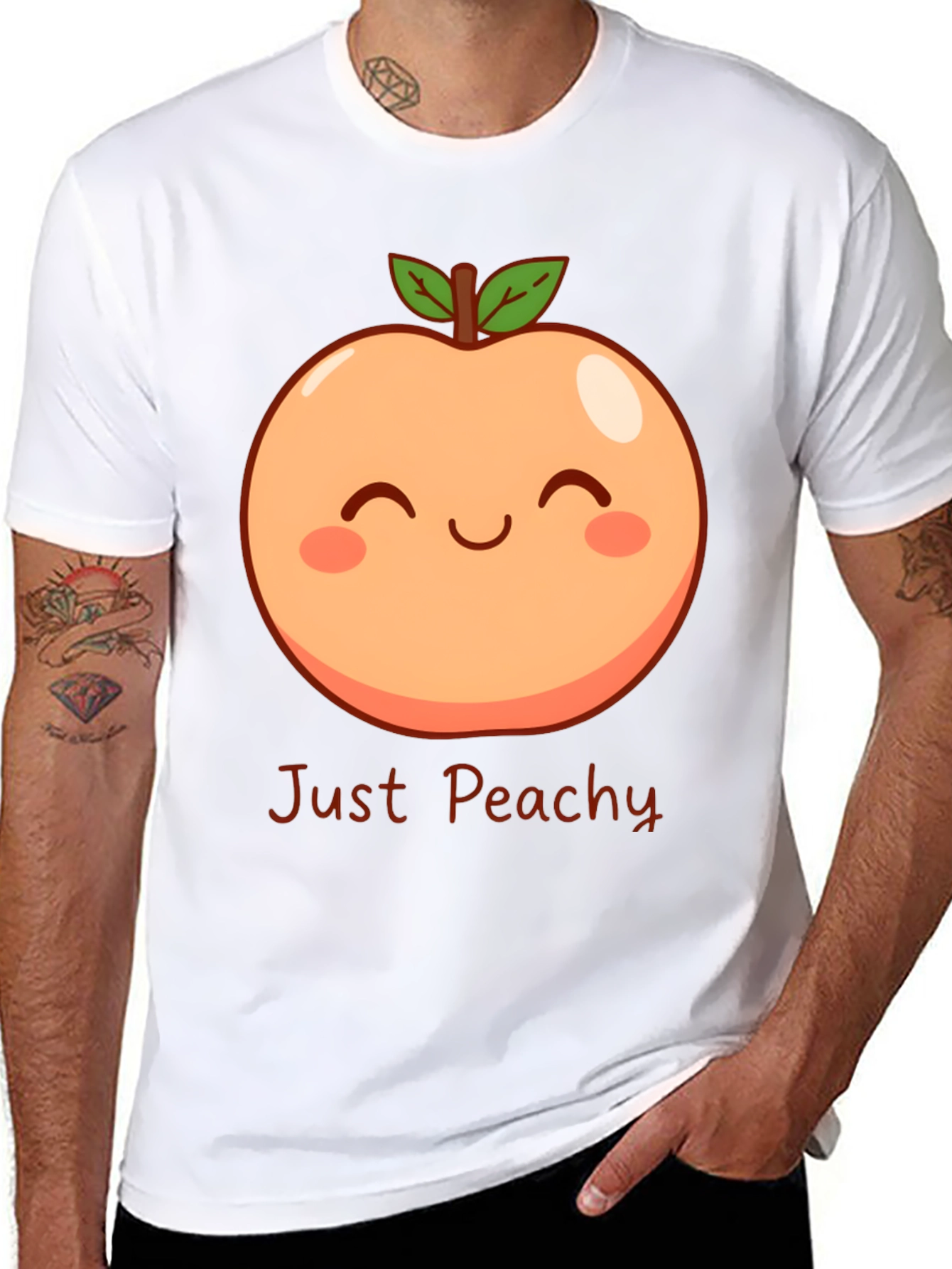 Just Peachy Cute Graphic T-Shirt