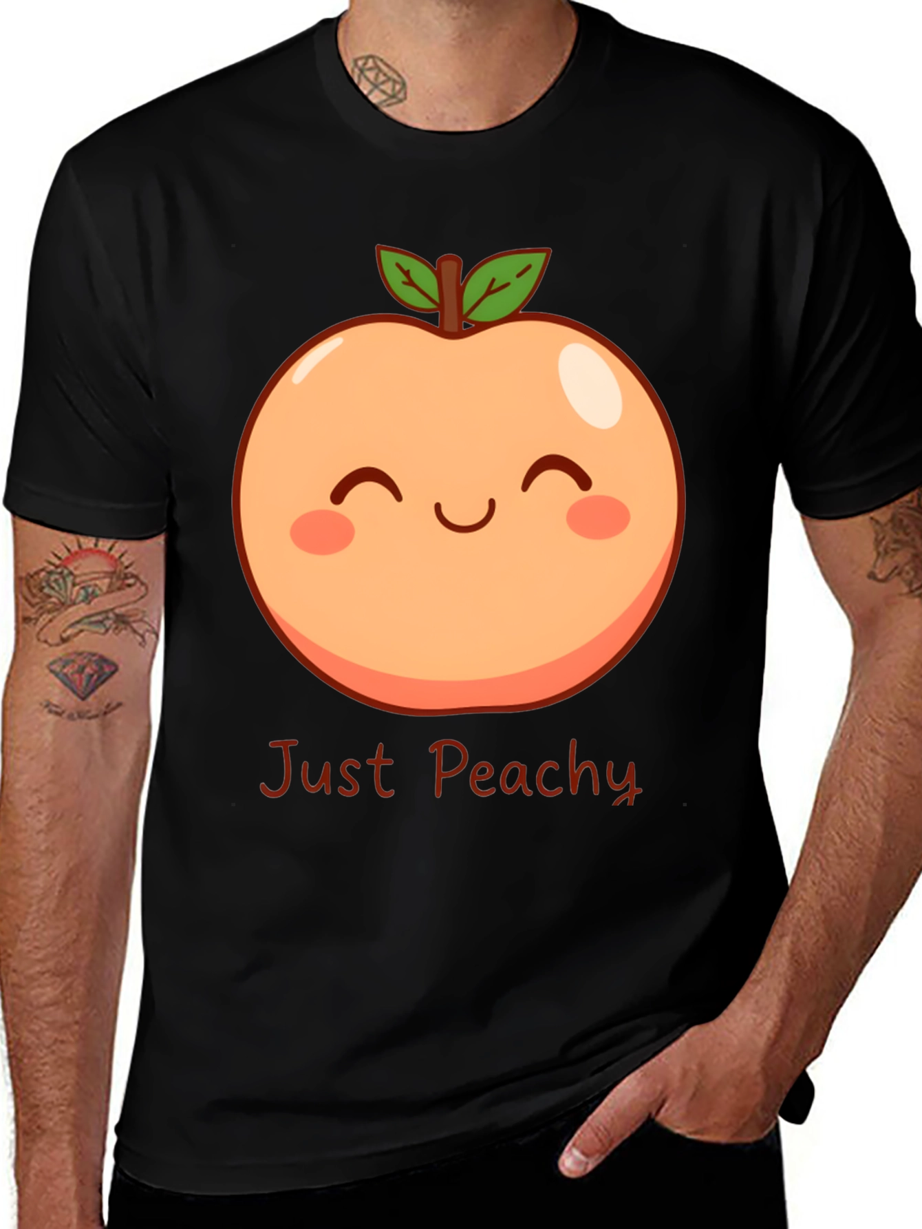 Just Peachy Cute Graphic T-Shirt
