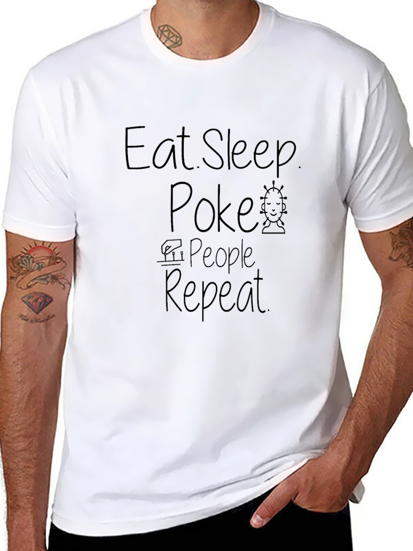 Eat Sleep Poke People Repeat T-Shirt