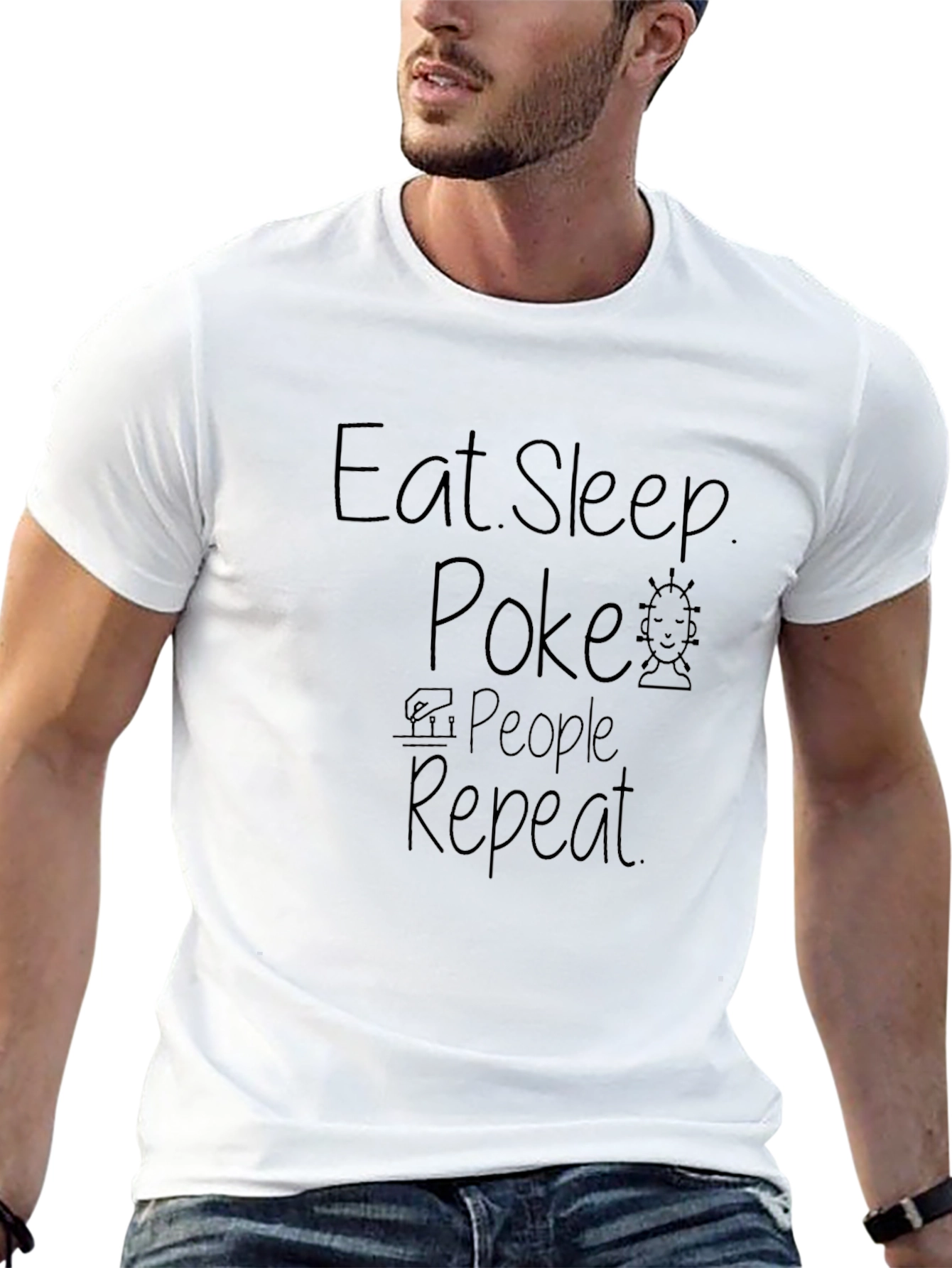 Eat Sleep Poke People Repeat T-Shirt