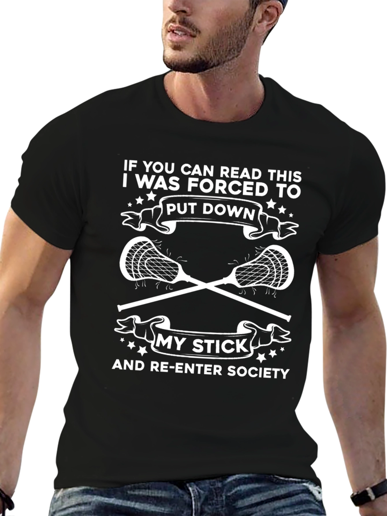 Lacrosse T-Shirt: Put Down My Stick & Re-Enter Society