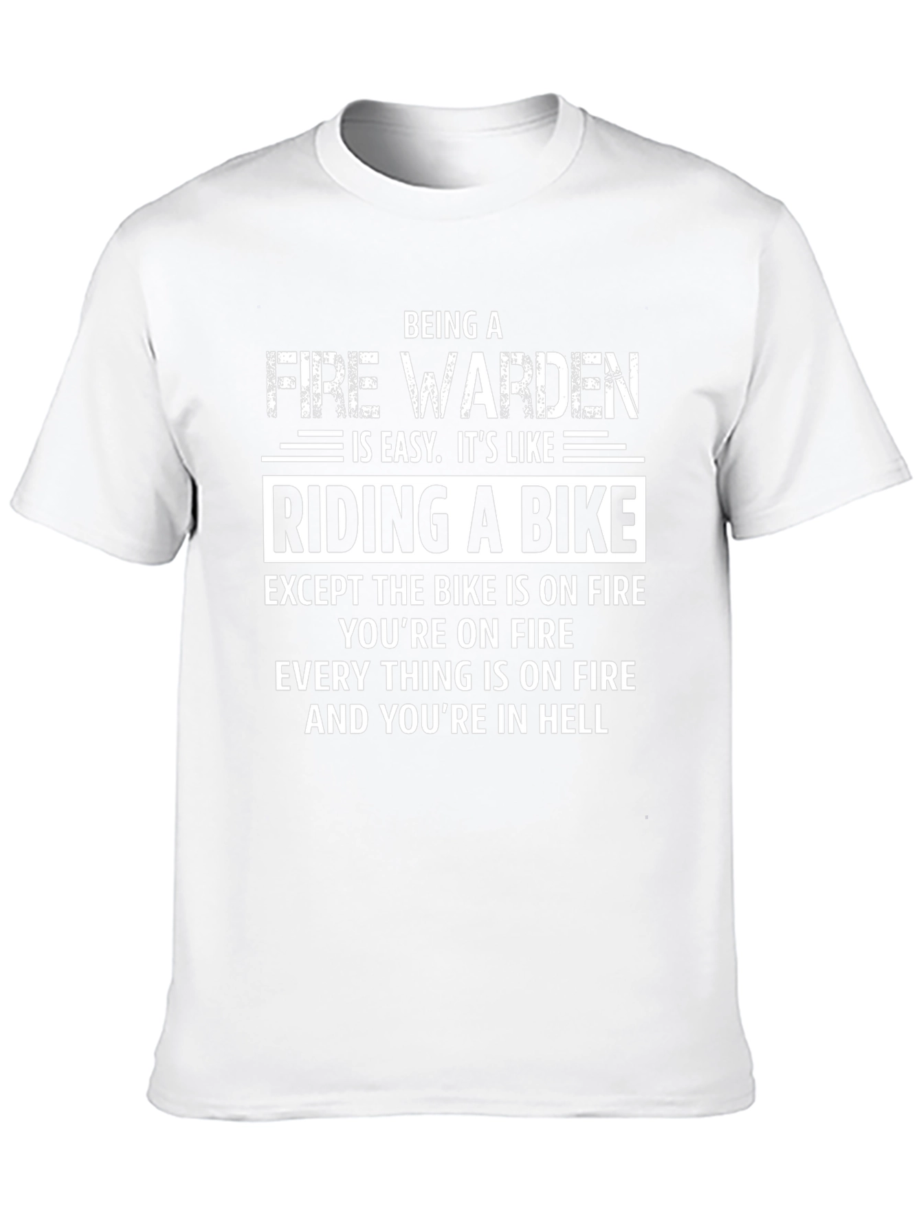 Fire Warden Bike Ride T-Shirt: Hellish Humor