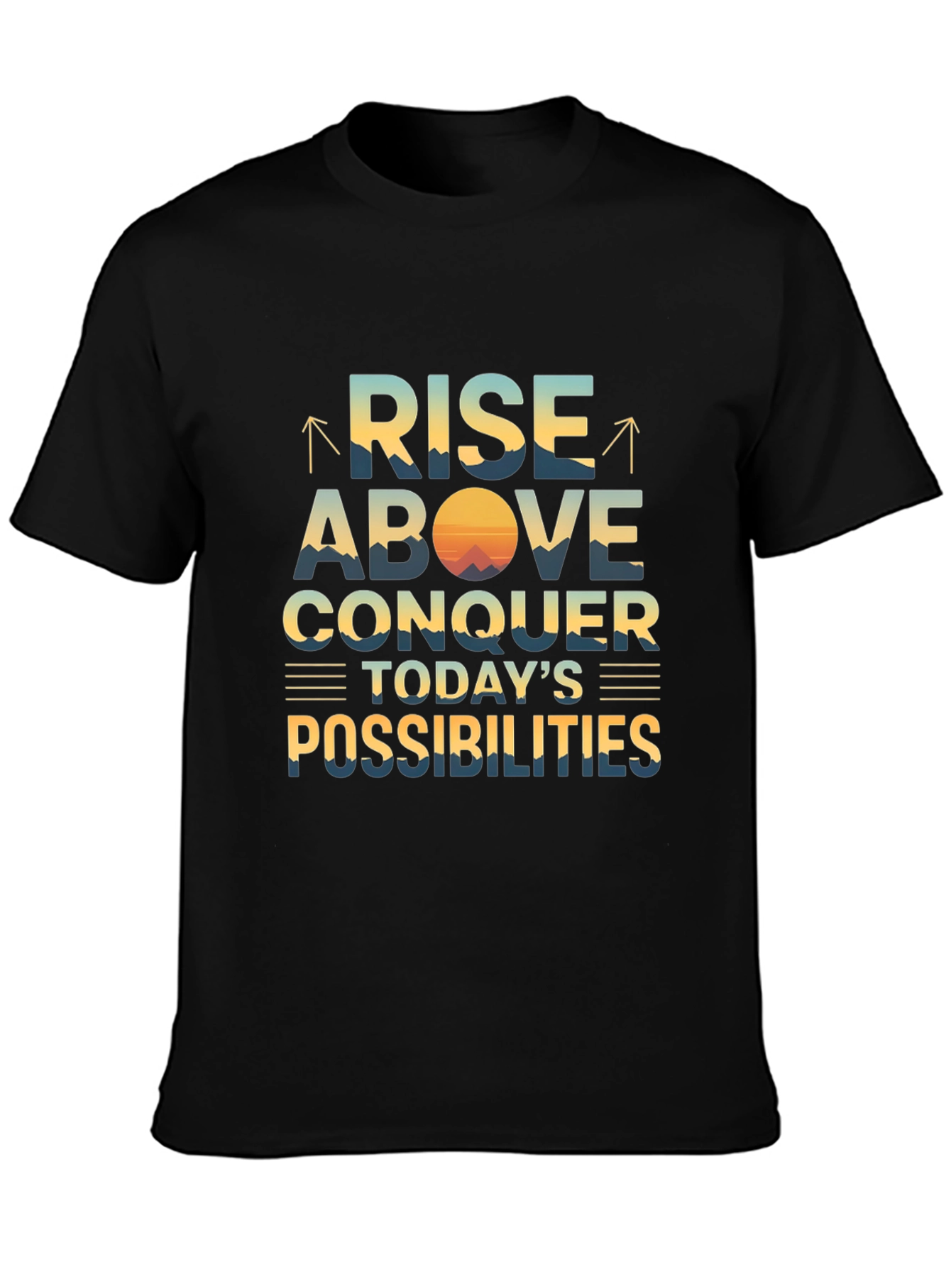 Inspirational Graphic T-Shirt - Rise Above Conquer