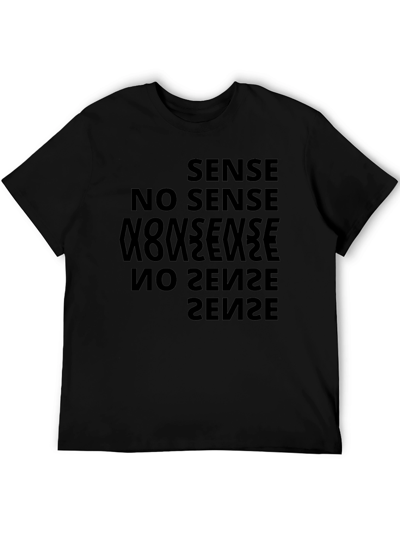 Sense No Sense Mens Black Graphic Tee