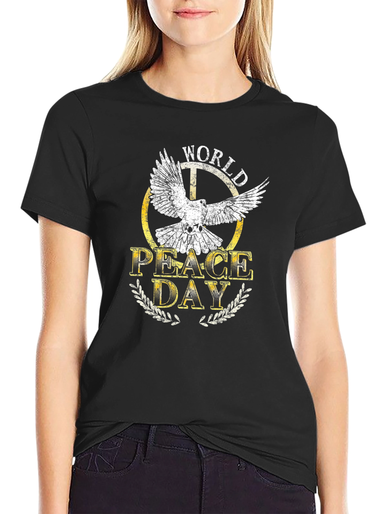 World Peace Day Dove Graphic T-Shirt