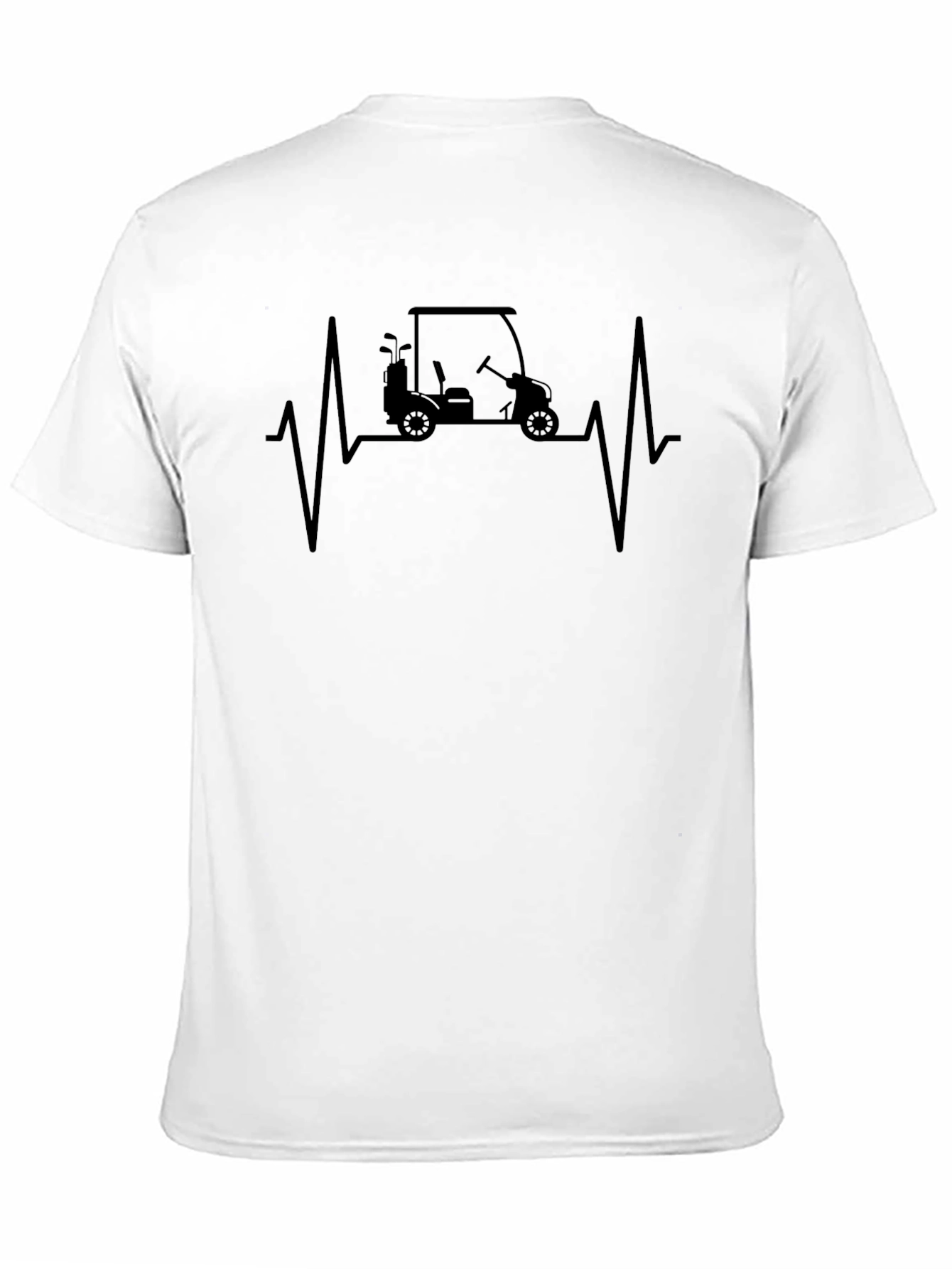Golf Cart Heartbeat T-Shirt - Golfer Gift