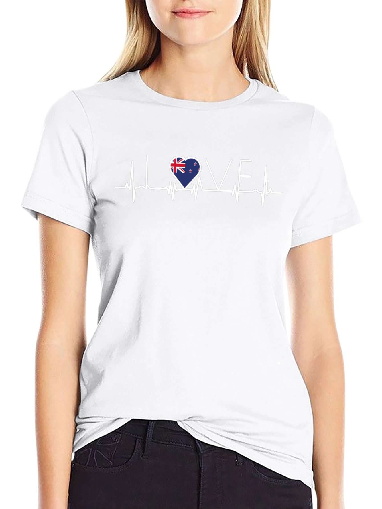 Love New Zealand Heartbeat T-Shirt