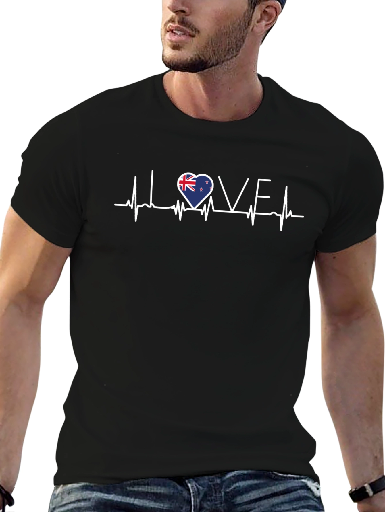 Love New Zealand Heartbeat T-Shirt