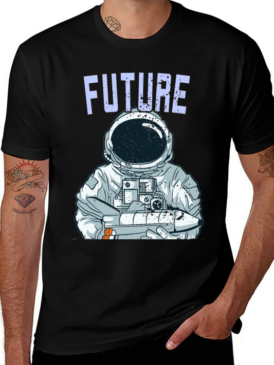 Future Astronaut Graphic T-Shirt - Trendy Spaceman Design