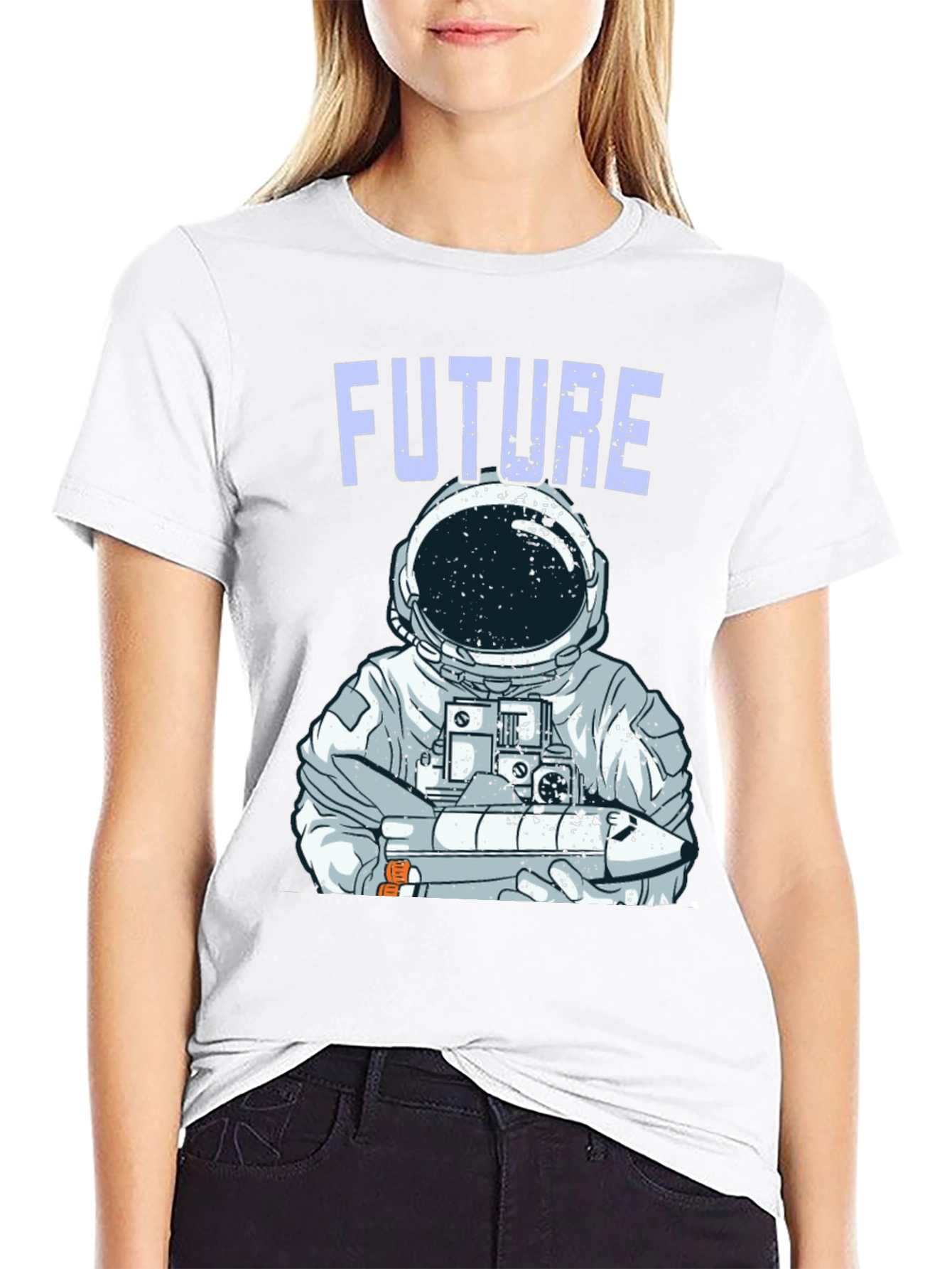 Future Astronaut Graphic T-Shirt - Trendy Spaceman Design