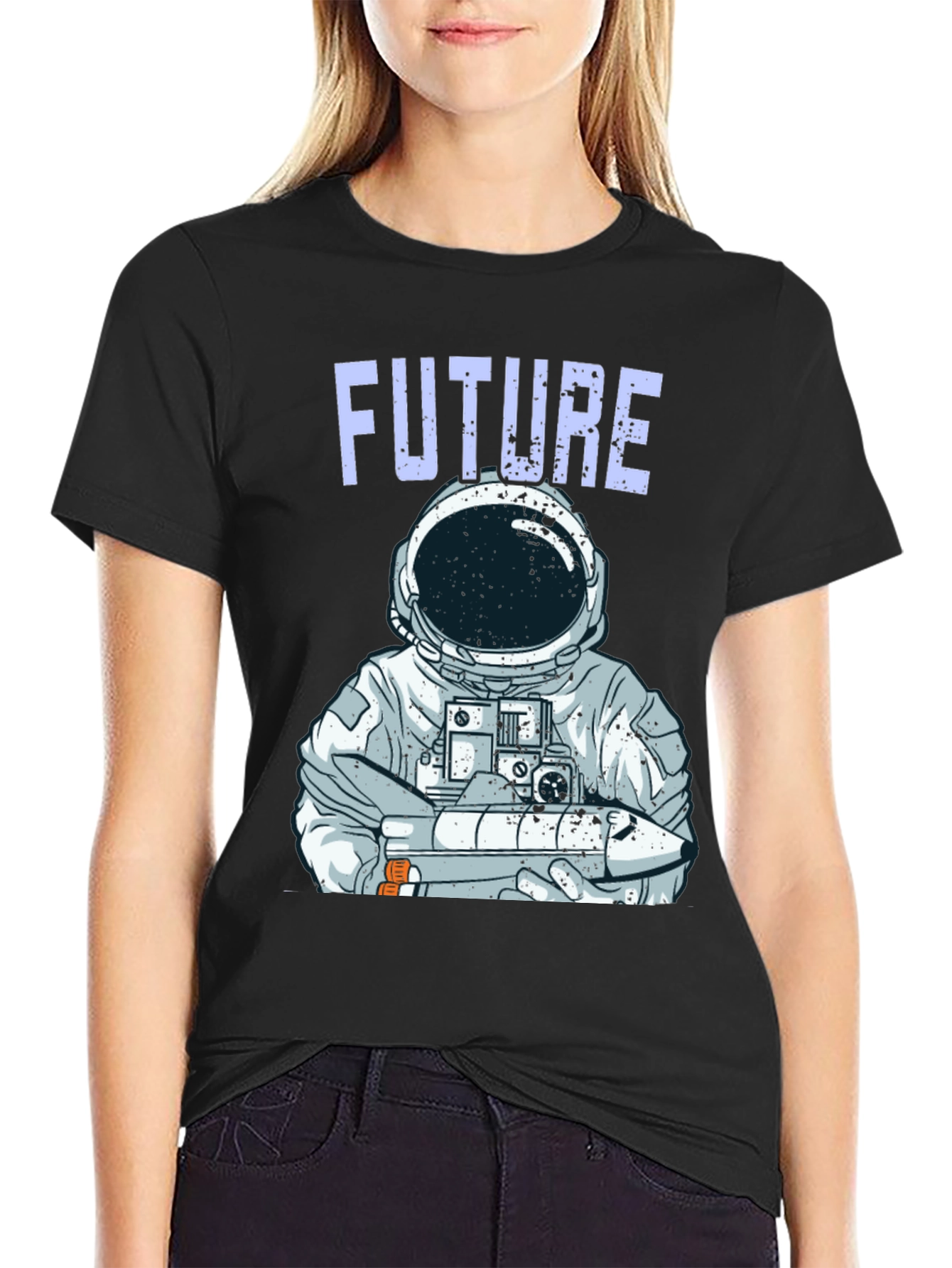 Future Astronaut Graphic T-Shirt - Trendy Spaceman Design