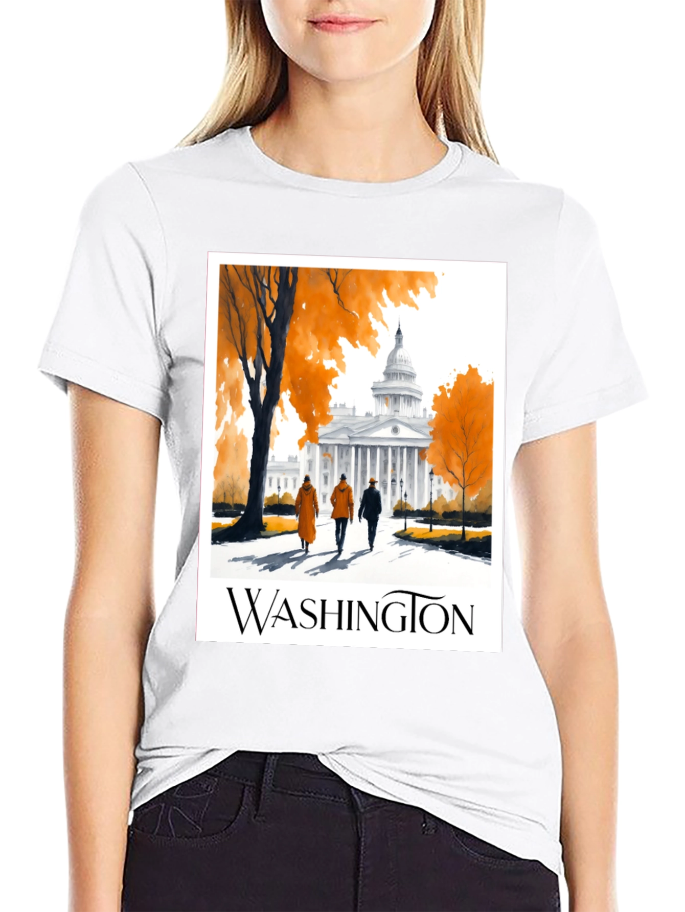Washington DC Watercolor T-Shirt