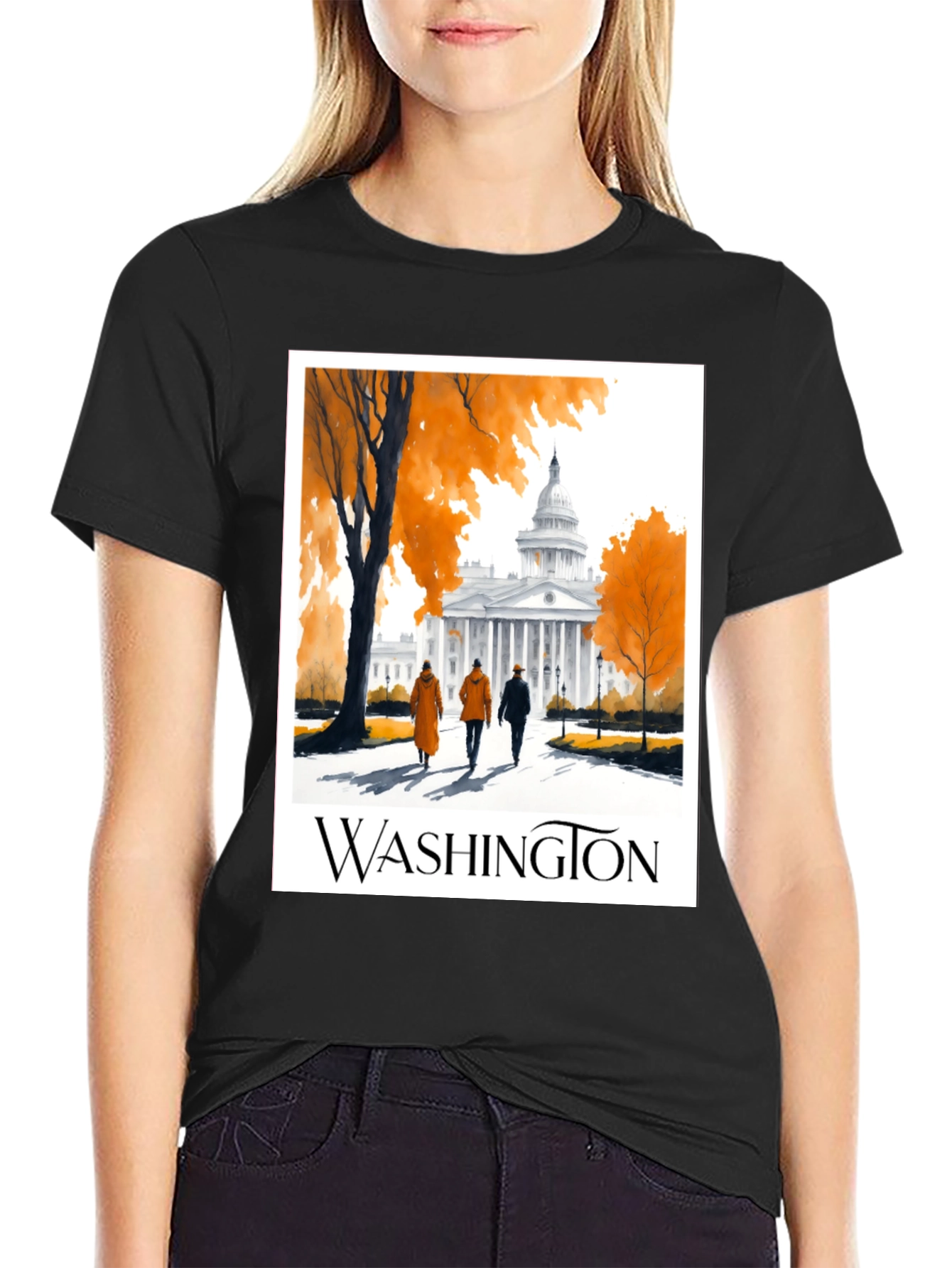 Washington DC Watercolor T-Shirt