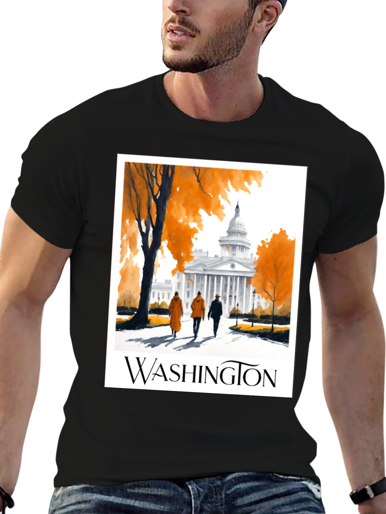 Washington DC Watercolor T-Shirt