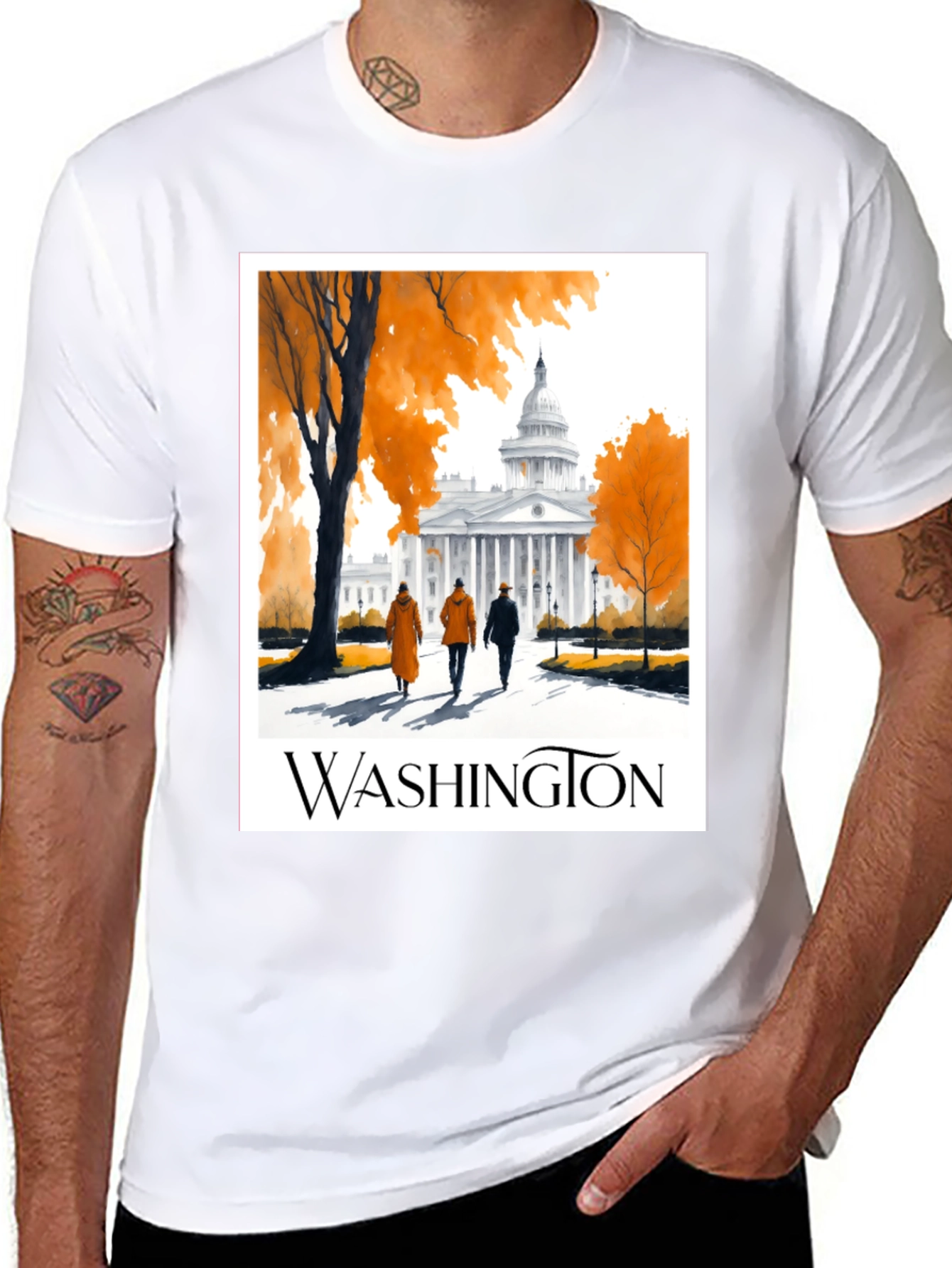 Washington DC Watercolor T-Shirt
