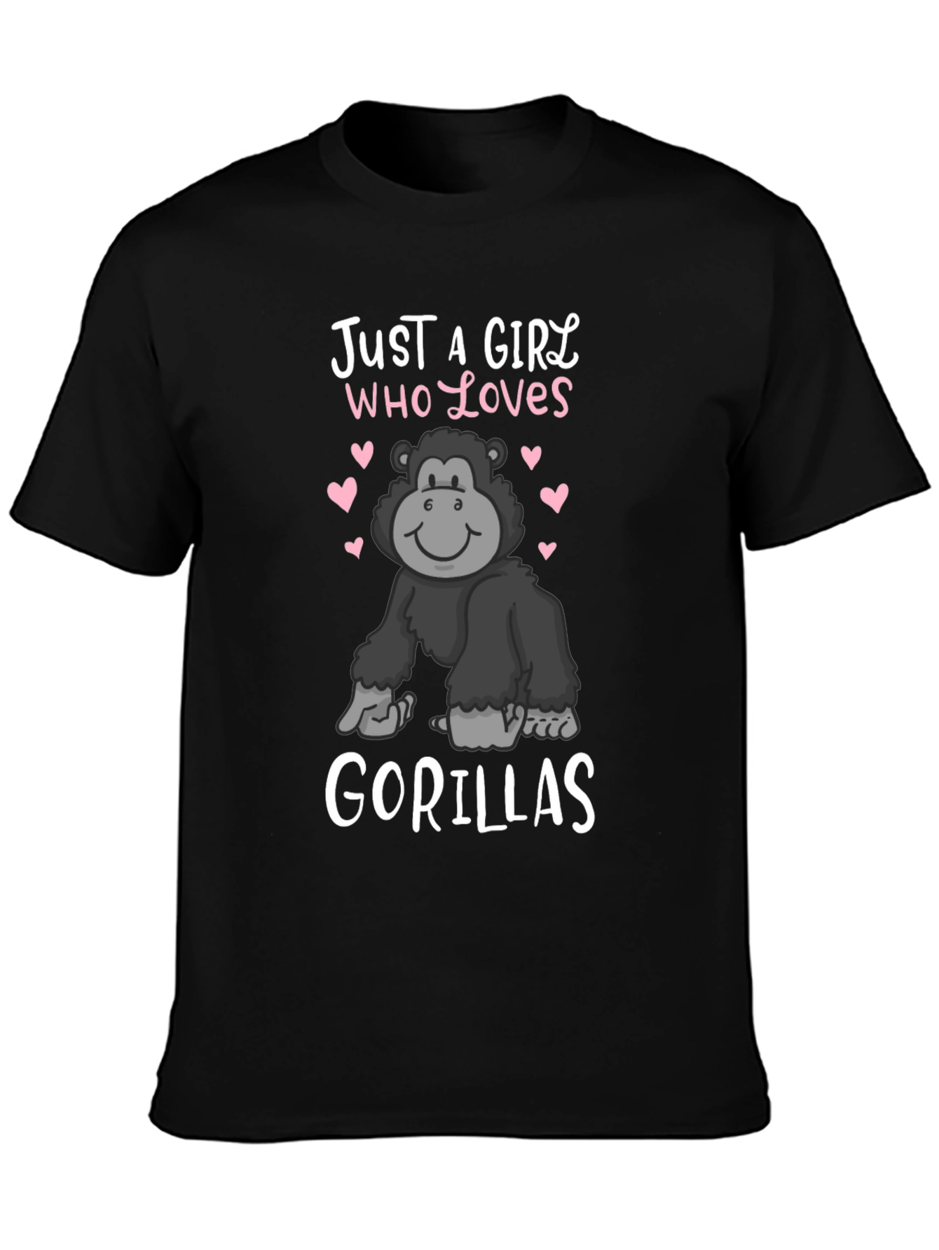 Girl Who Loves Gorillas T-Shirt